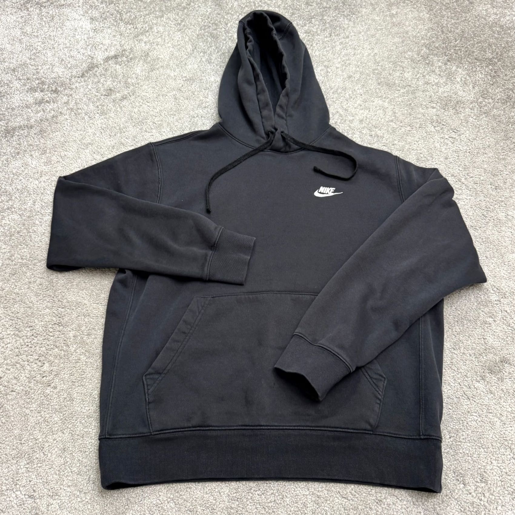 Nike Nike Fleece Pullover Hoodie Mens Medium Black Swoosh Logo Activewear Size US M / EU 48-50 / 2 - 2 Thumbnail
