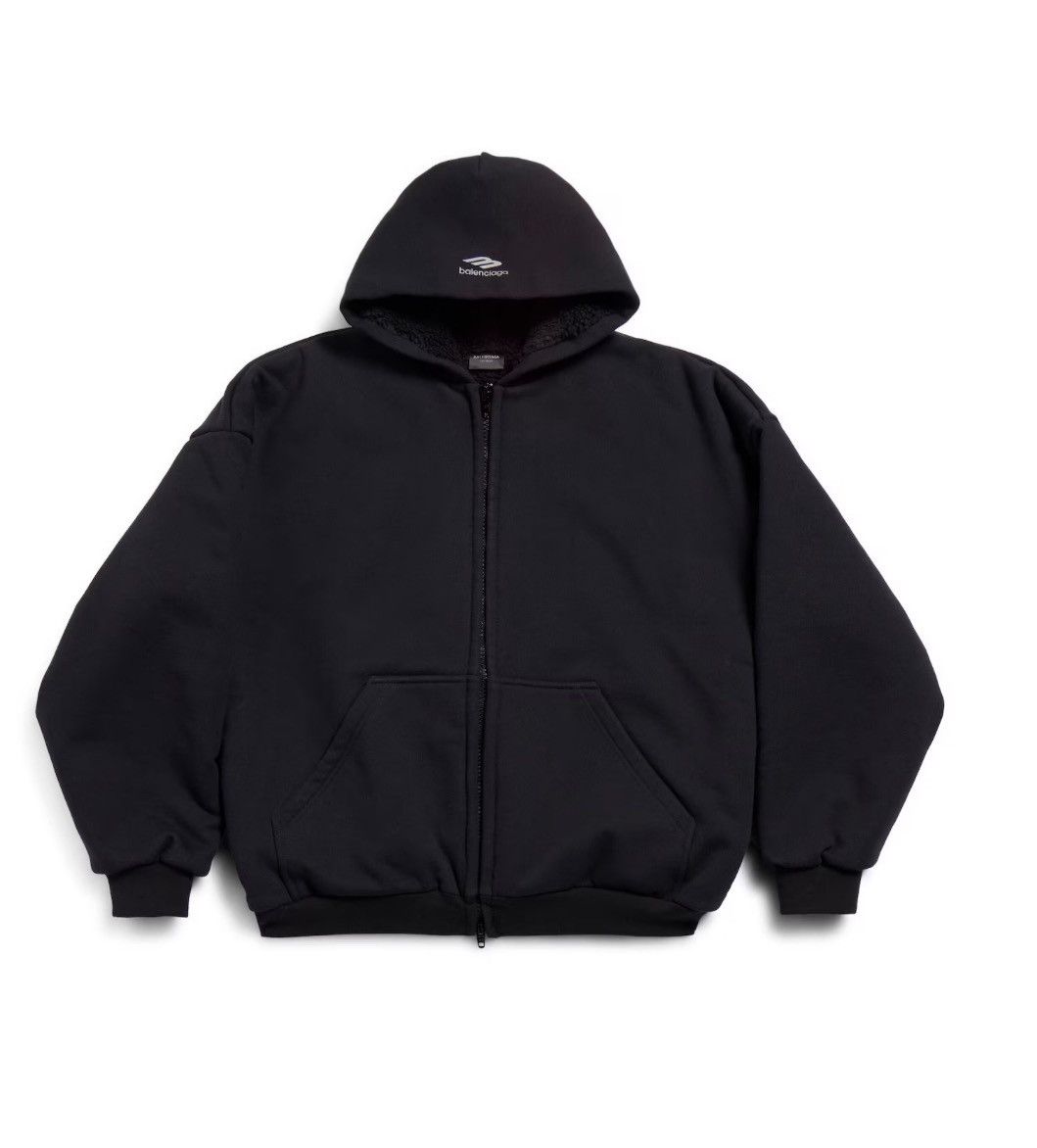 Balenciaga Balenciaga Black Skiwear Outerwear Zip Hoodie/ Bomber Size US XL / EU 56 / 4 - 1 Thumbnail