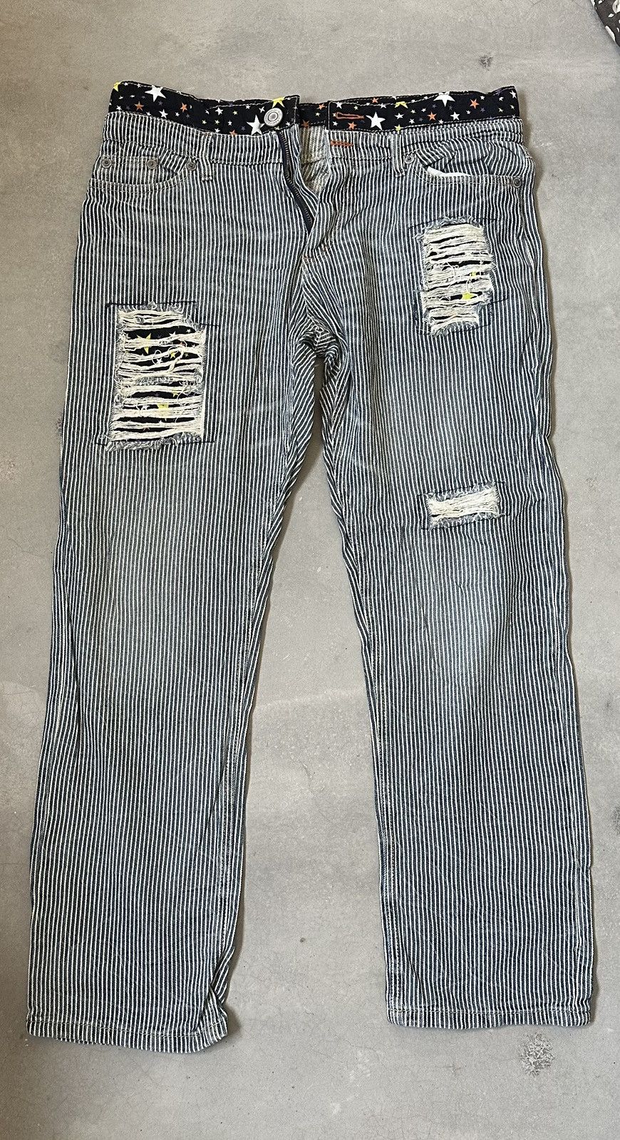 Japanese Brand JAPAN HICKORY DISTRESSED PANT Size US 34 / EU 50 - 1 Thumbnail