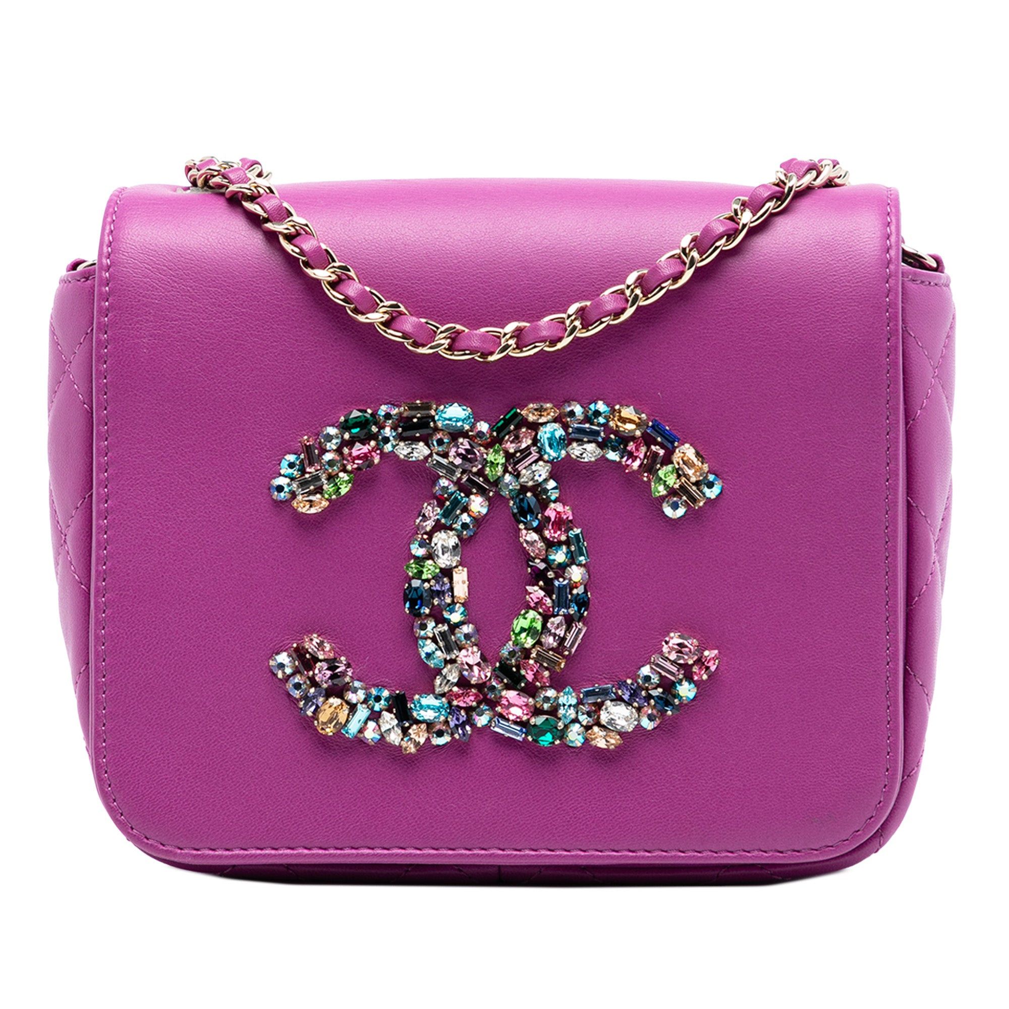 Chanel Mini Lambskin Giant Crystal CC Flap Size ONE SIZE - 1 Thumbnail