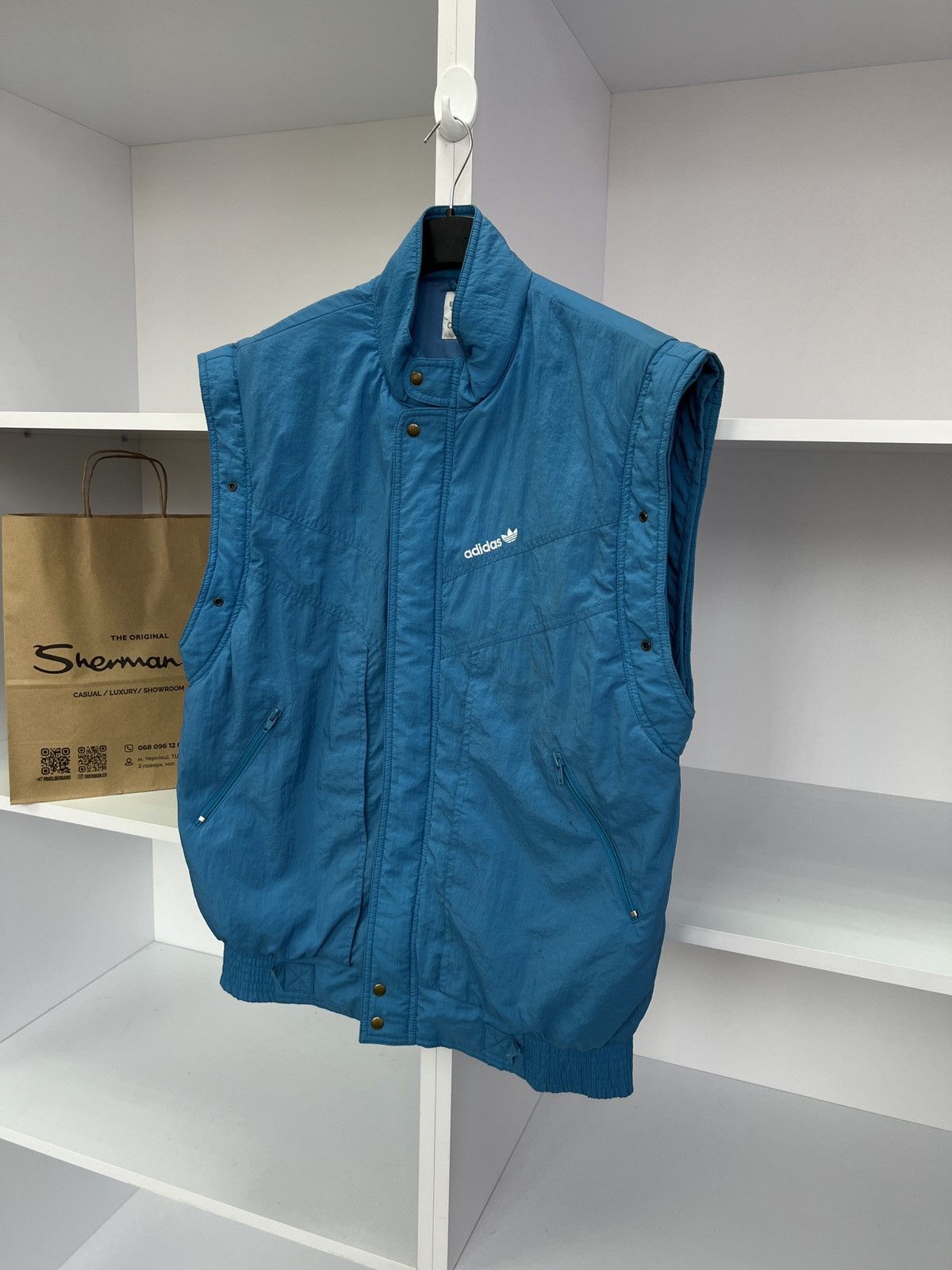 Adidas × Designer × Vintage Vintage 90’s Adidas Nylon Vest Size US XS / EU 42 / 0 - 5 Thumbnail