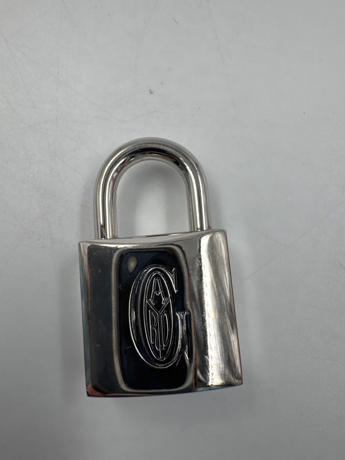 Goyard Silver Luggage Travel Lock Key Charm
