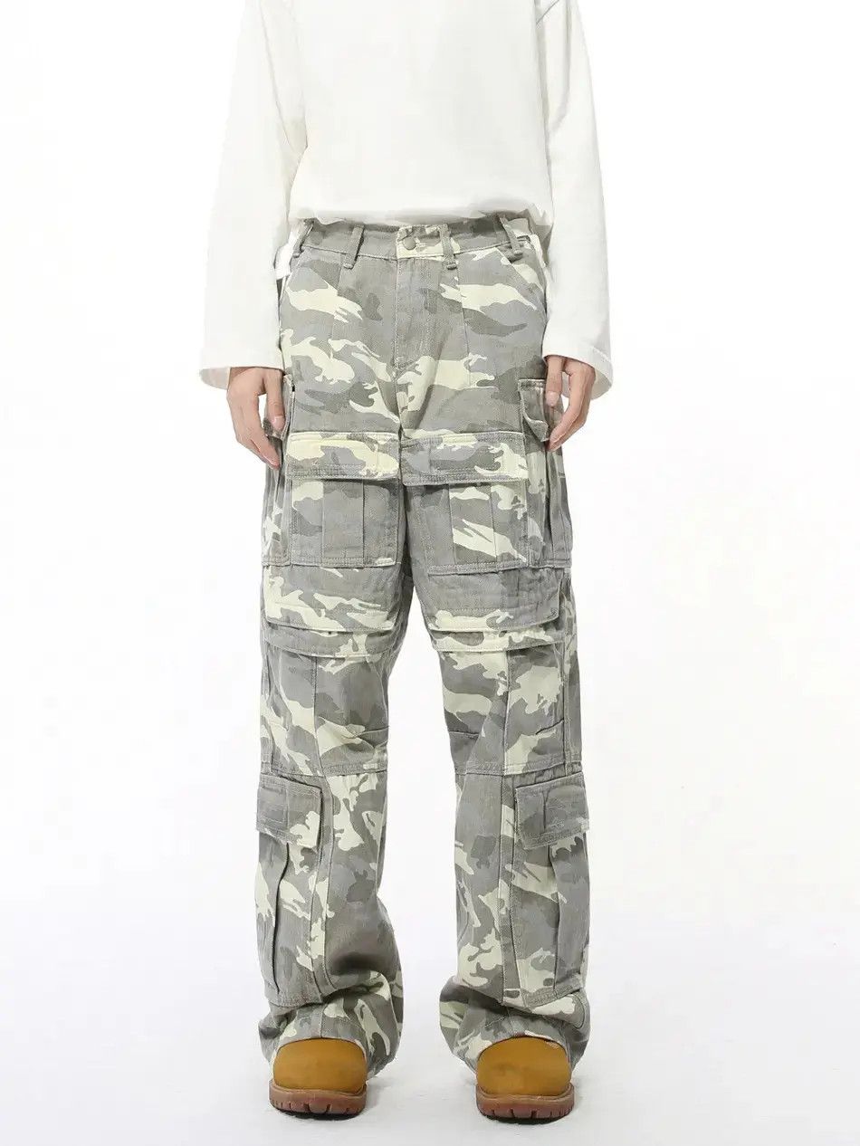 Japanese Brand Retro loose camouflage high street pocket jeans Size US 32 / EU 48 - 5 Thumbnail