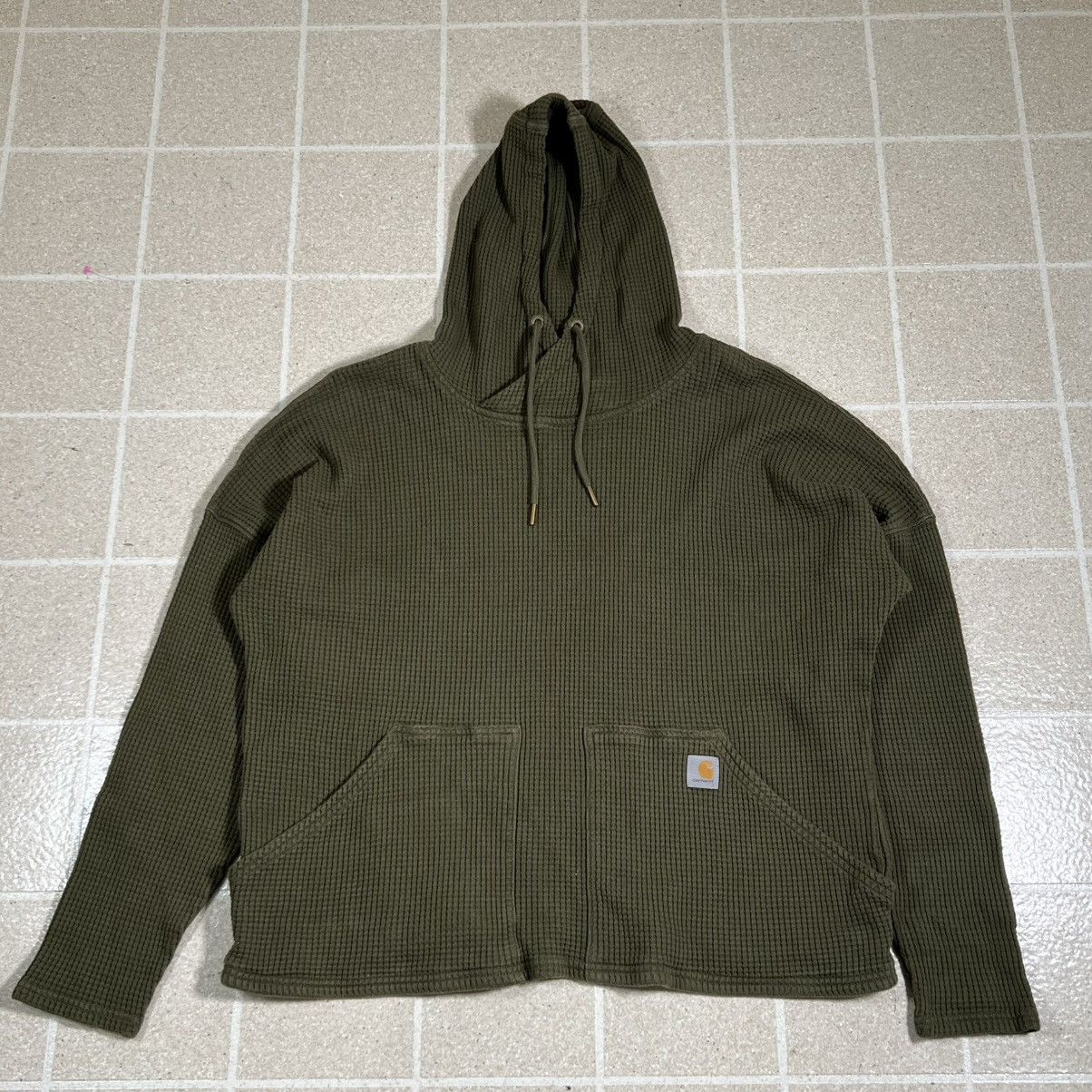 Carhartt Carhartt Womens XL Green Hooded Thermal Shirt Waffle Size XL / US 12-14 / IT 48-50 - 1 Thumbnail