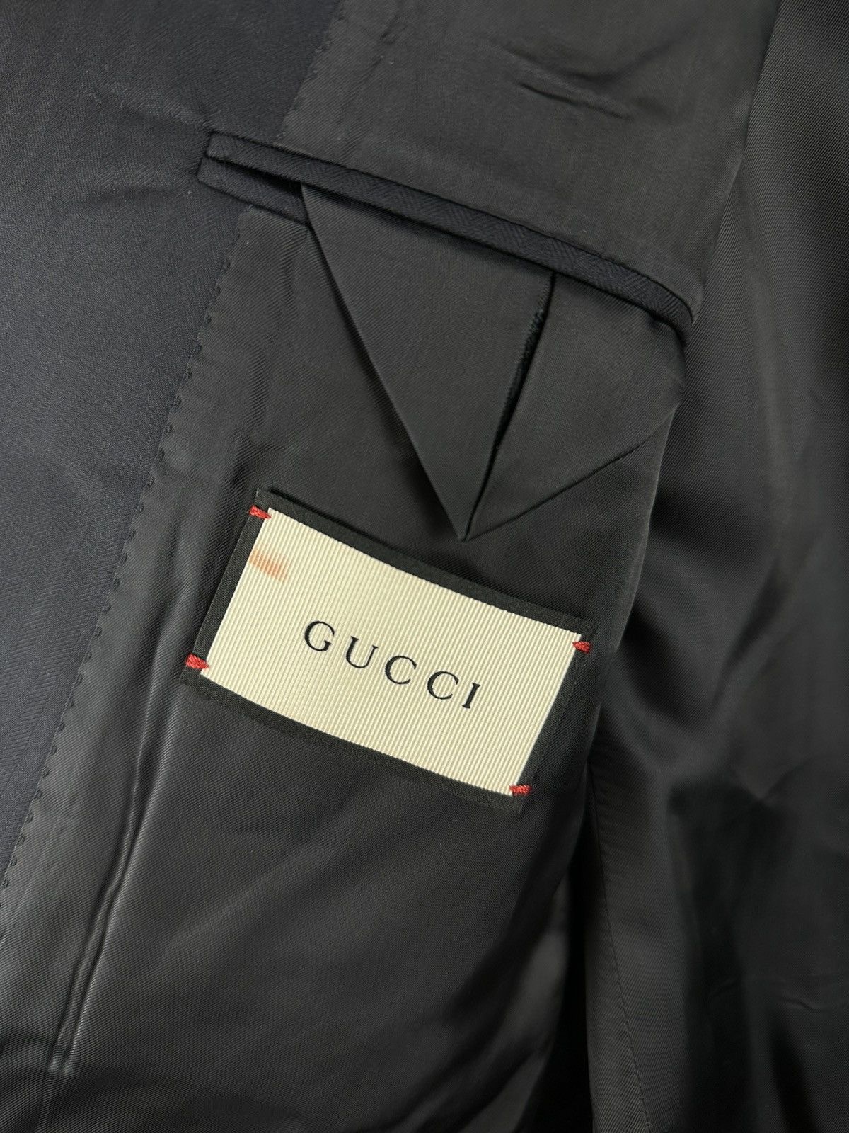 Designer × Gucci Gucci abito striped Blazer wool / cupro quiet luxury Size 52R - 3 Thumbnail