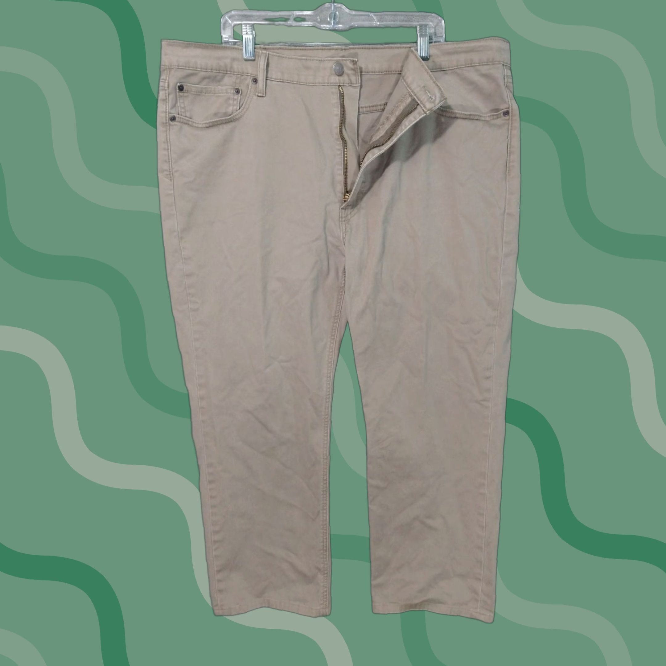 Levi's LEVI'S 541 Jeans Mens Athletic Fit Taper Leg Denim 42x25 Beige Inseam 25" Size US 42 / EU 58 - 1 Thumbnail