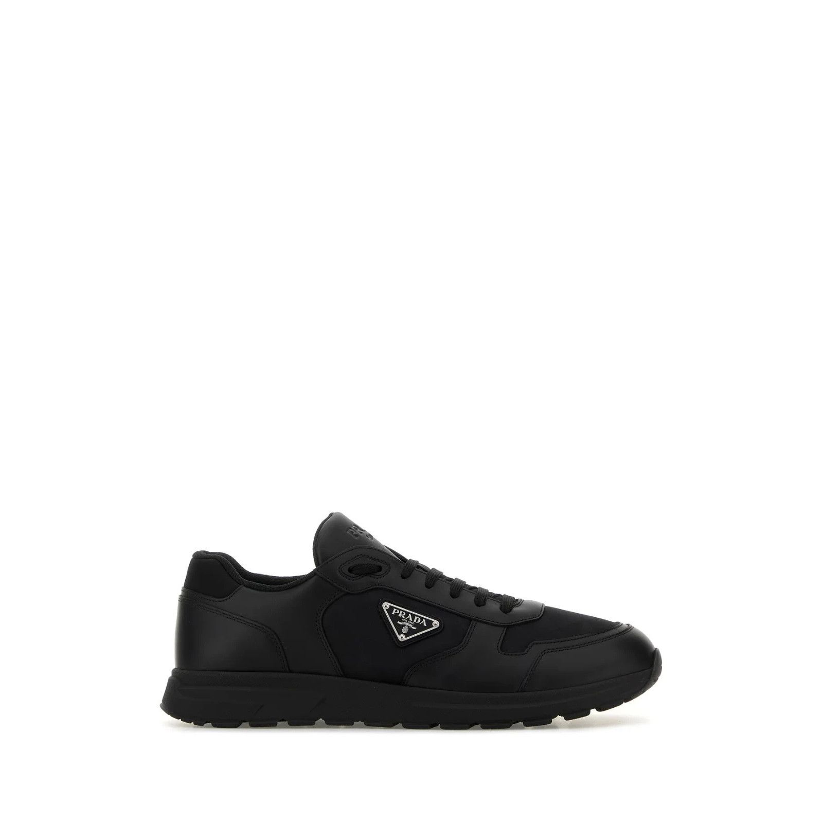 Prada PRADA Black Leather And Fabric Sneakers New & Authentic (Men Size US 9.5 / EU 42-43 - 5 Thumbnail