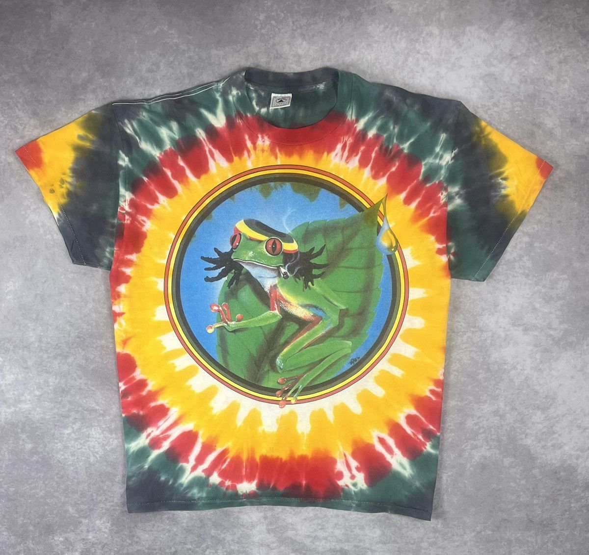 Other Vintage 90s Rasta Frog Tie Dye T Shirt Size XL Double Sided Size US XL / EU 56 / 4 - 1 Thumbnail