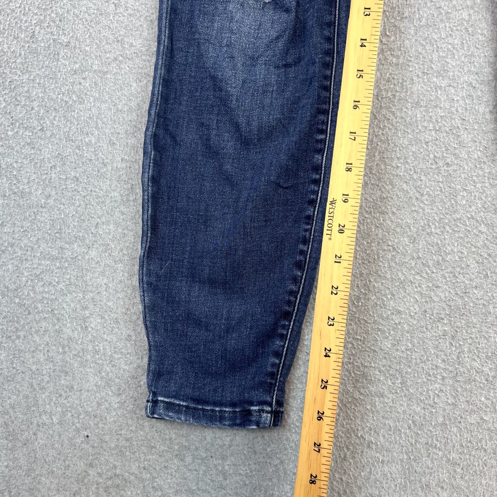 Vintage Judy Blue Jeans Womens 16W Blue Skinny Distressed Dark Wash Stretch Size 38" / US 16 / IT 52 - 3 Thumbnail