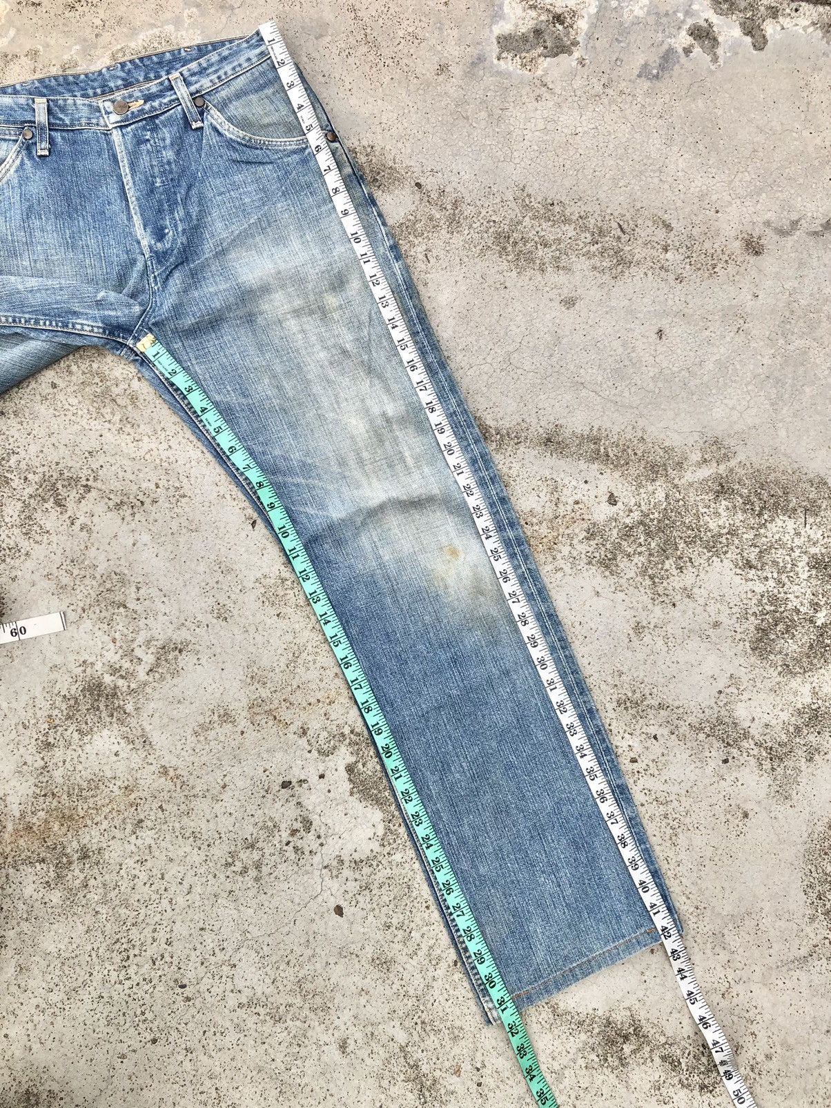 Vintage VINTAGE WRANGLER BLUE BELL SELVEDGE DENIM Size US 31 - 17 Thumbnail