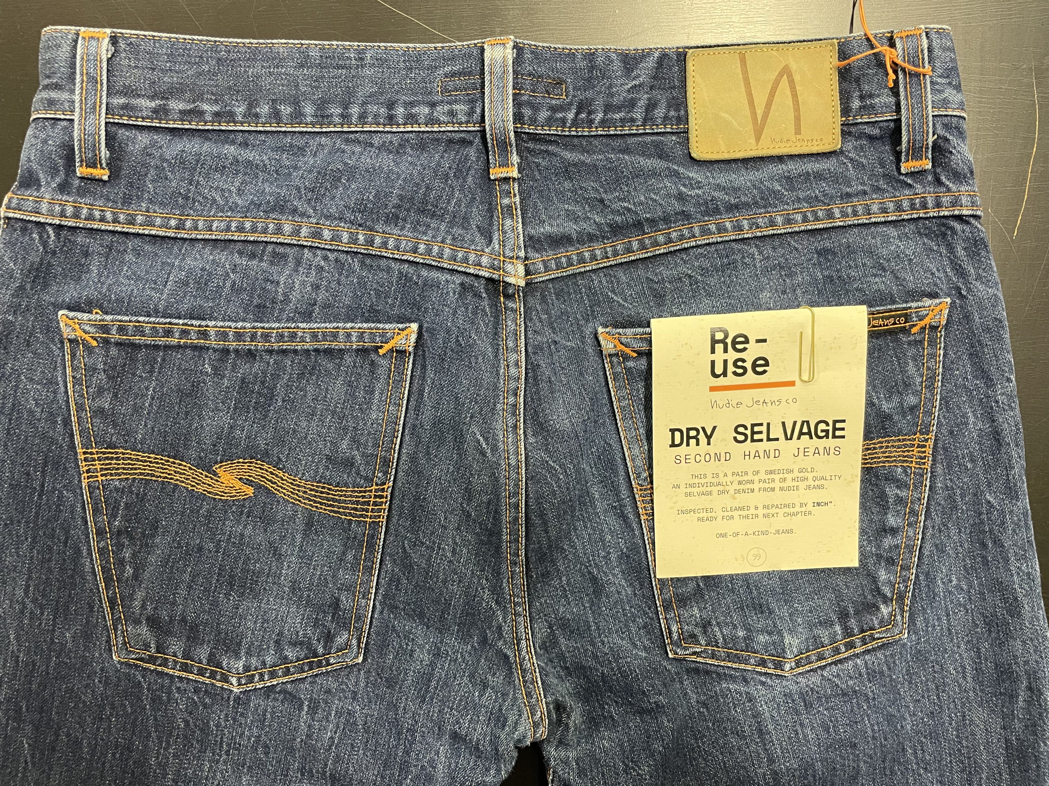 Nudie Jeans Nudie Jeans Grim Tim – Dry Selvedge (Re-Use) Size US 34 / EU 50 - 9 Thumbnail