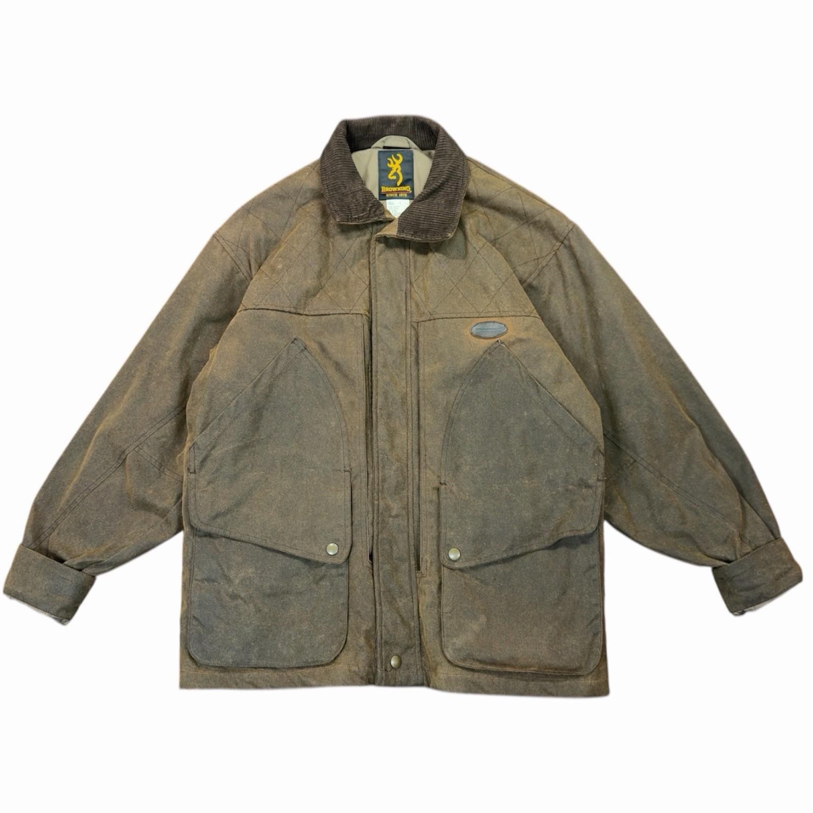 Vintage Browning Dura Wax Cotton Quilted Field Jacket Brown Large Size US L / EU 52-54 / 3 - 1 Thumbnail