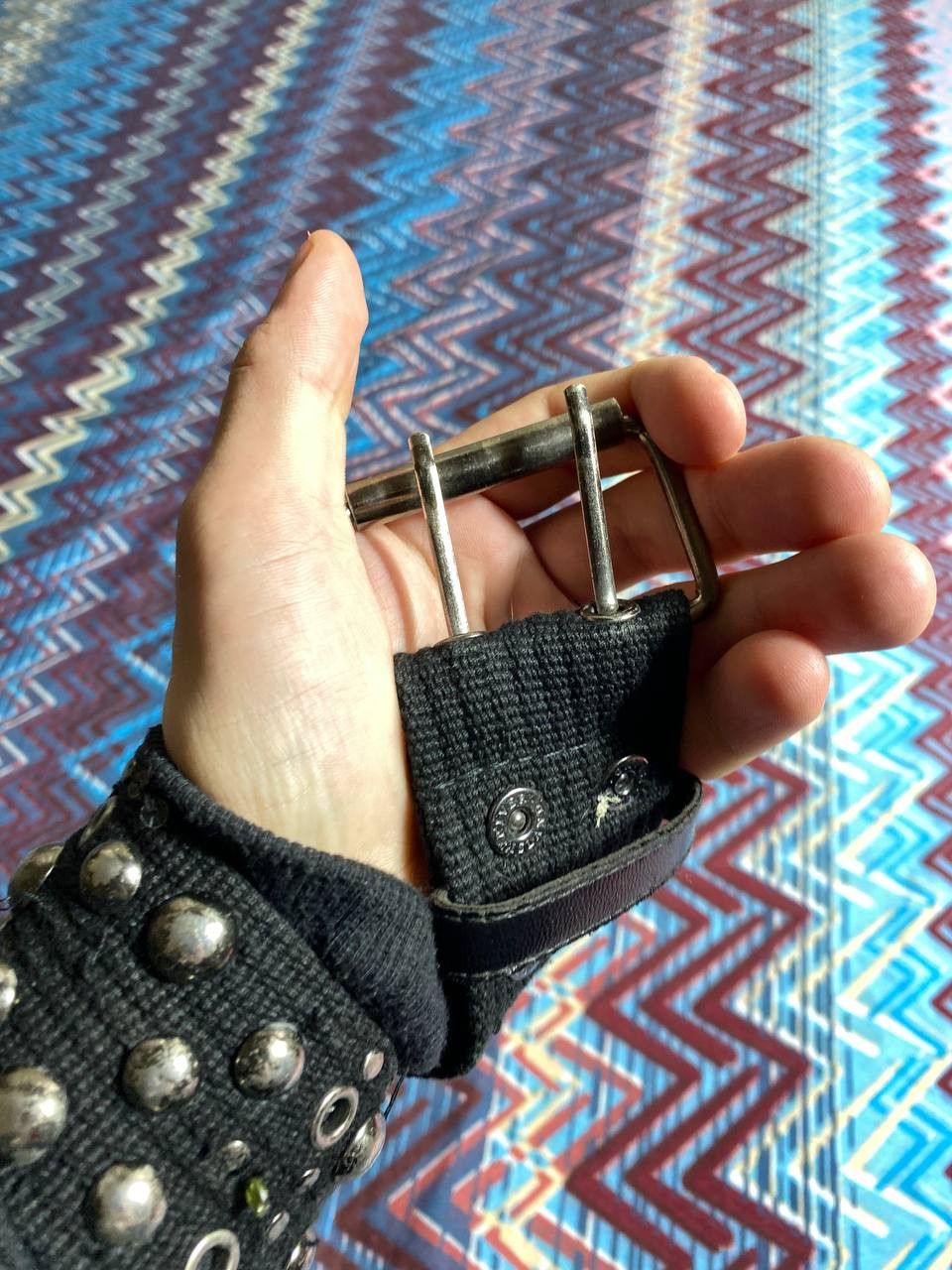 Japanese Brand Vintage Y2K Avant-garde Distressed Leather Metal Belt Size ONE SIZE - 6 Thumbnail