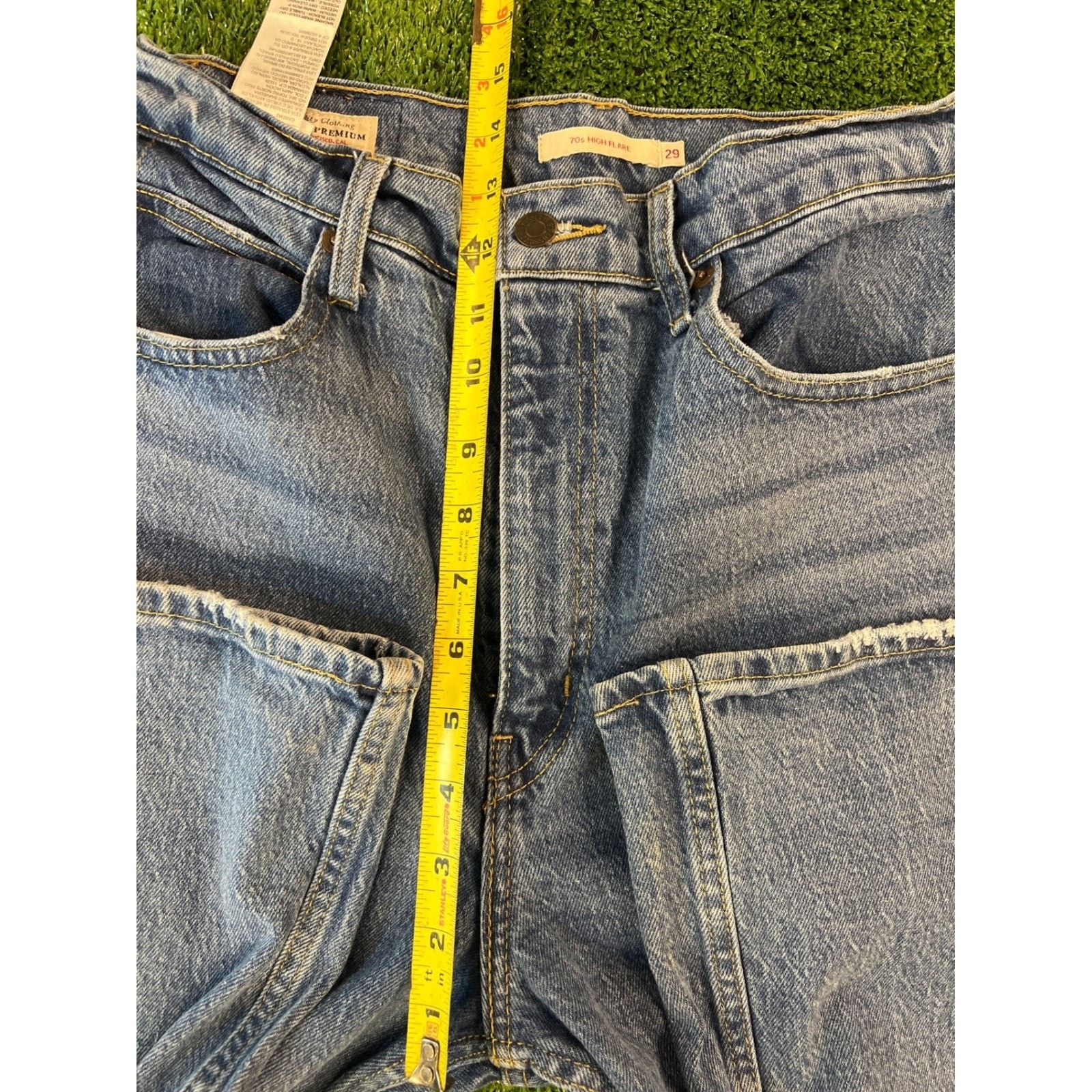 Levi's Levis Women 70s High Flare Jeans Wide Leg Denim Retro 29 Size 29" - 8 Thumbnail