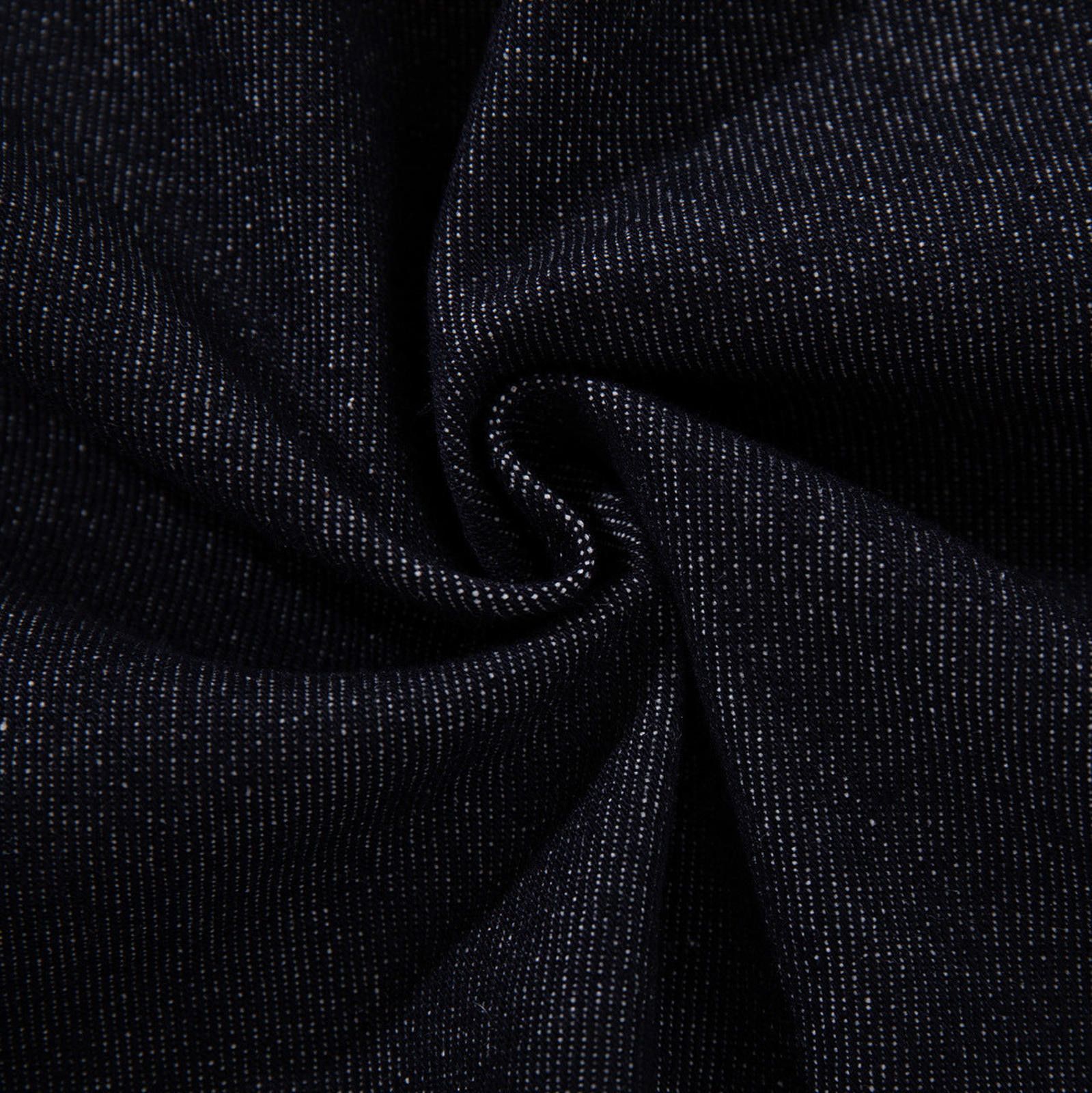 Jean Black Wide Leg Denim Jeans, Button Fly Baggy Pants Size US 32 / EU 48 - 4 Thumbnail