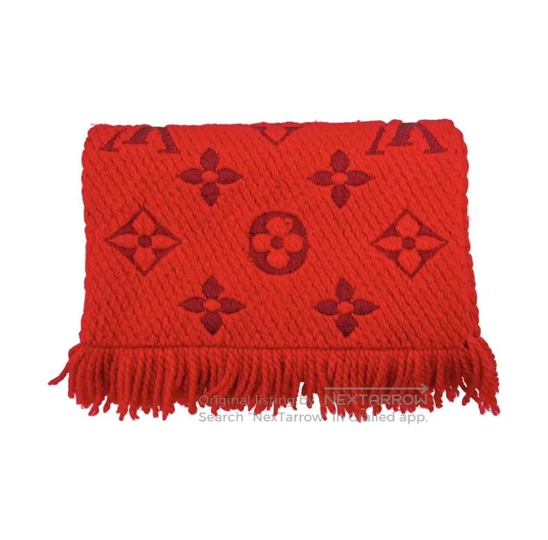 Louis Vuitton Louis Vuitton Red wool scarf Size ONE SIZE - 1 Thumbnail