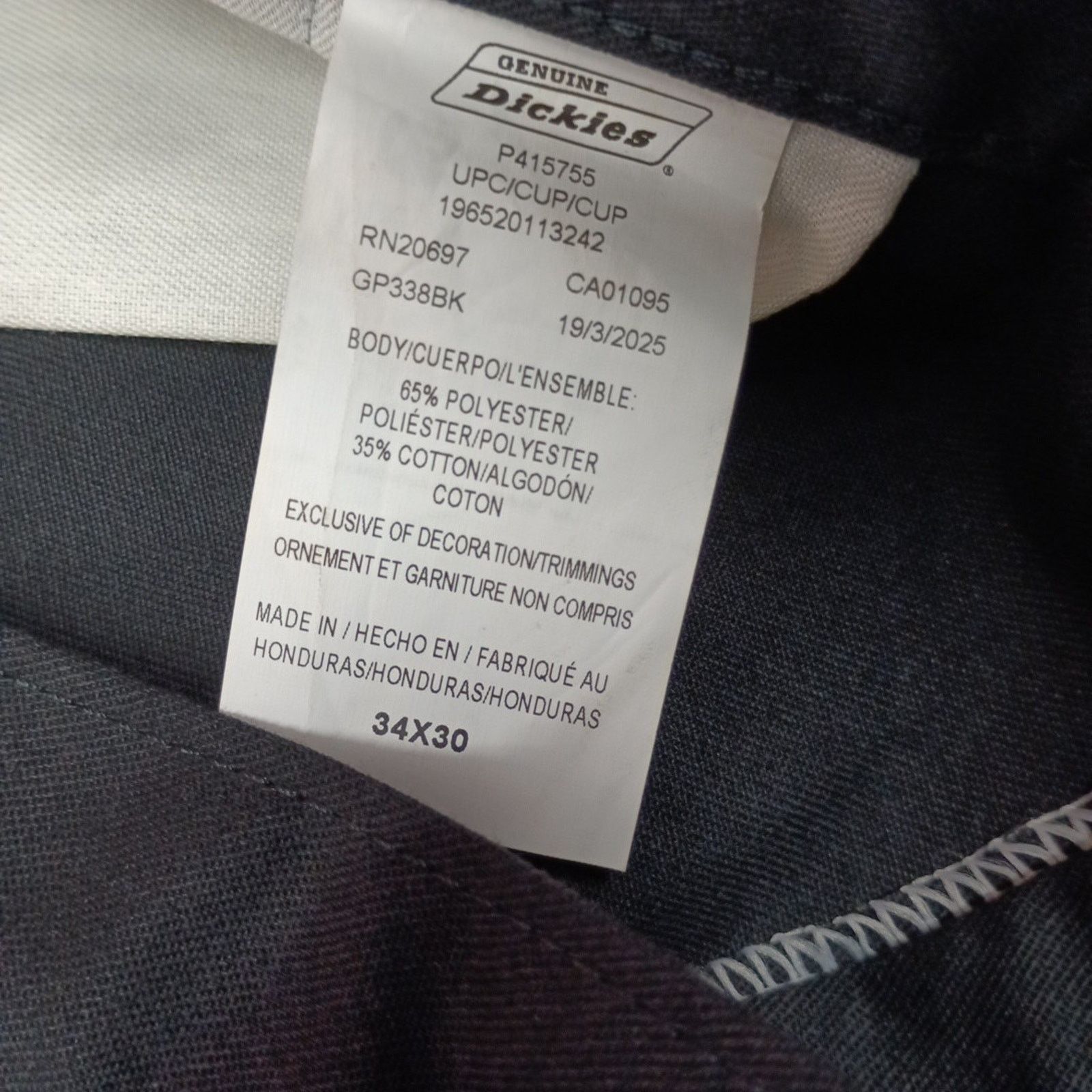 Dickies Dickies Cargo Pants Men's Size 34x30 Black Regular Straight Size US 34 / EU 50 - 5 Thumbnail