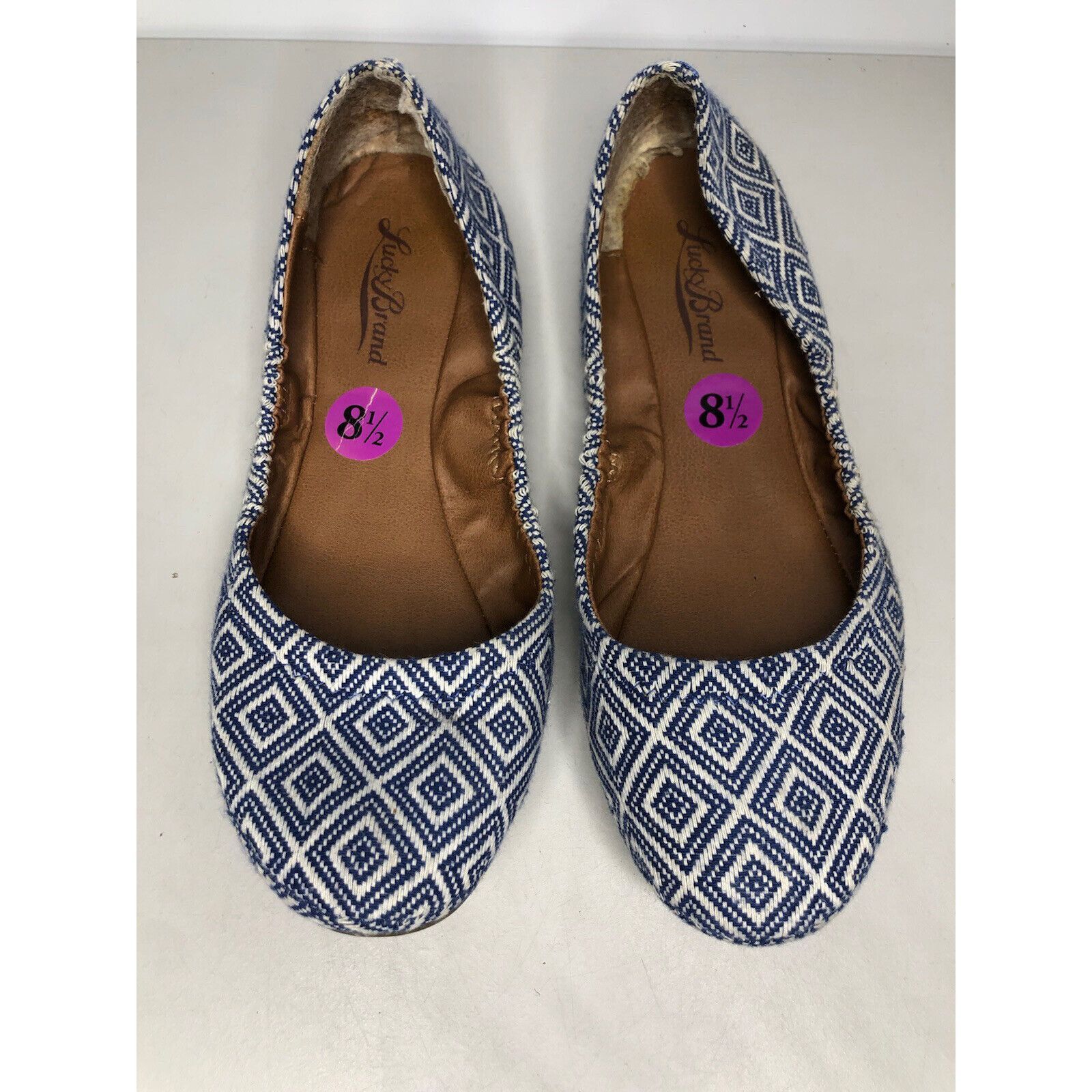 Lucky Brand Lucky Brand Erin Blue Aztec Southwest Print Ballet Flats Sho Size US 8.5 / IT 38.5 - 4 Thumbnail