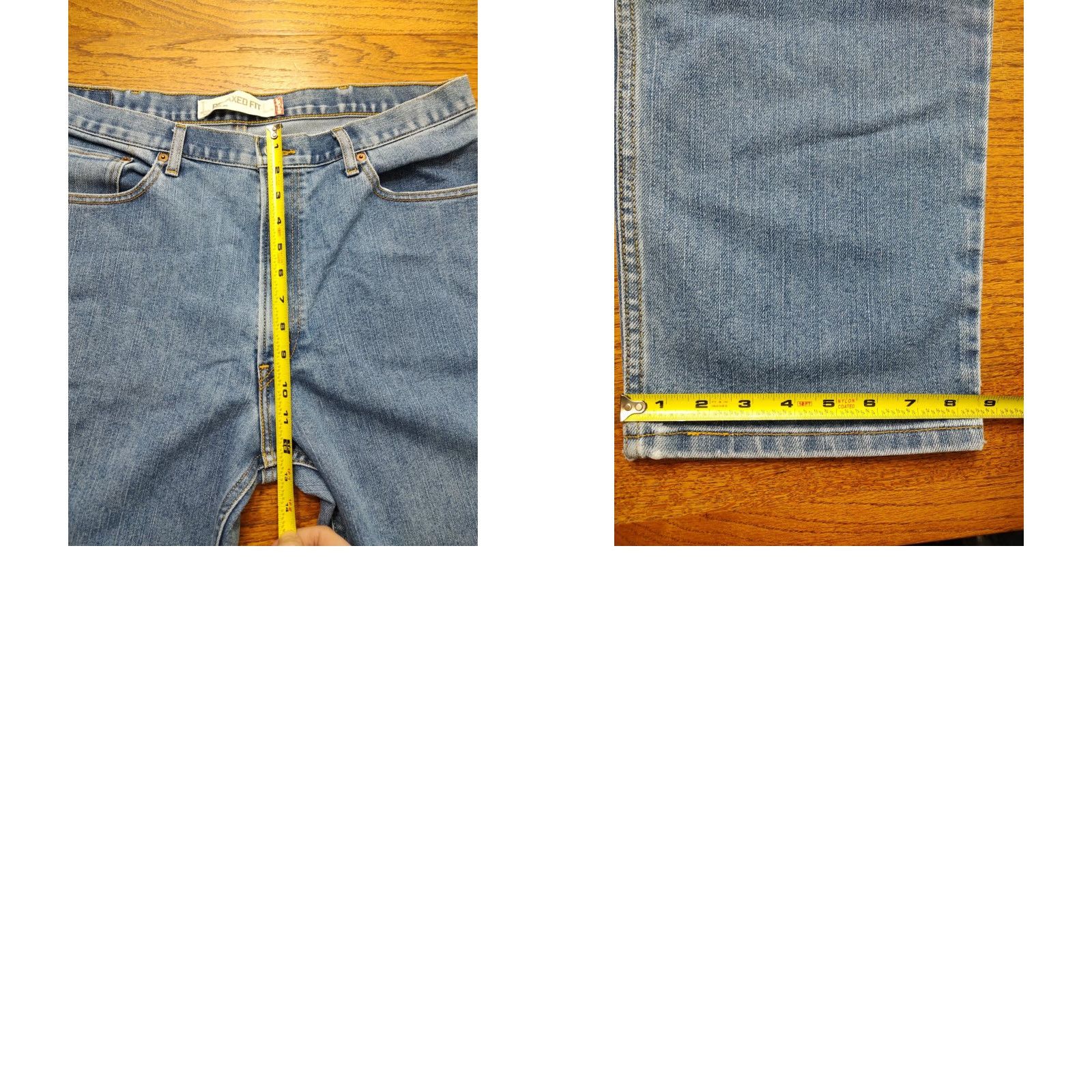 Levi's VINTAGE Levi's 550 Jeans Mens Relaxed Baggy 37x37 Light Blue Denim 90s Y2K USA Size US 36 / EU 52 - 9 Thumbnail