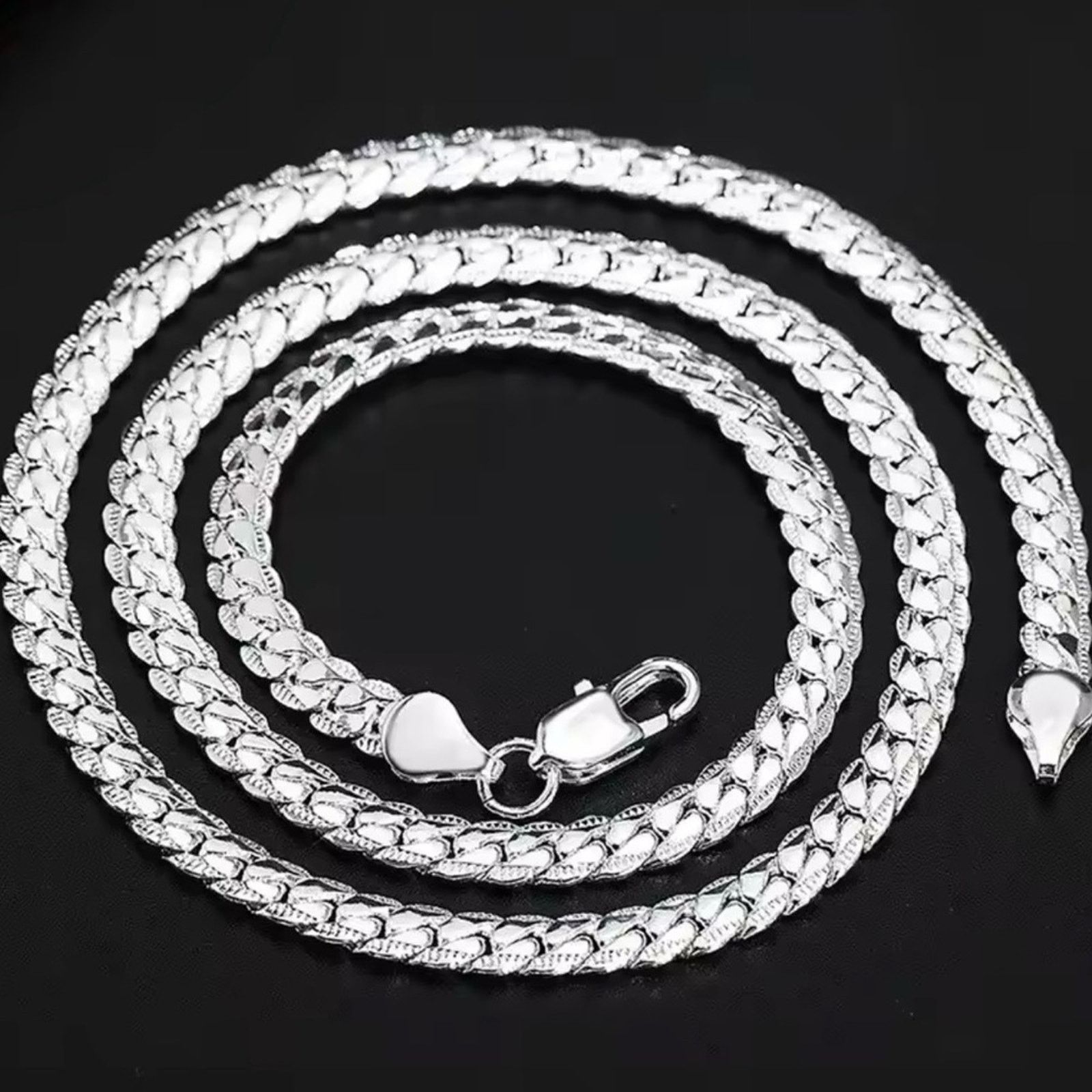 Other Men’s Women’s Silver Plated 5mm Chain Necklace 19” Size ONE SIZE - 1 Thumbnail