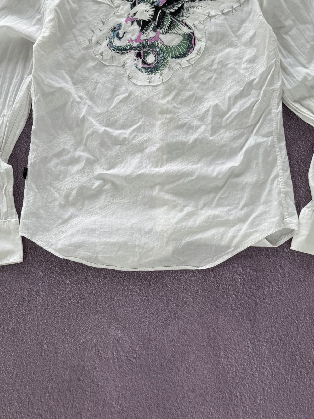 Roberto Cavalli Archive Roberto Cavalli Glamour “Eagle” Logo Blouse Size XL / US 12-14 / IT 48-50 - 3 Thumbnail