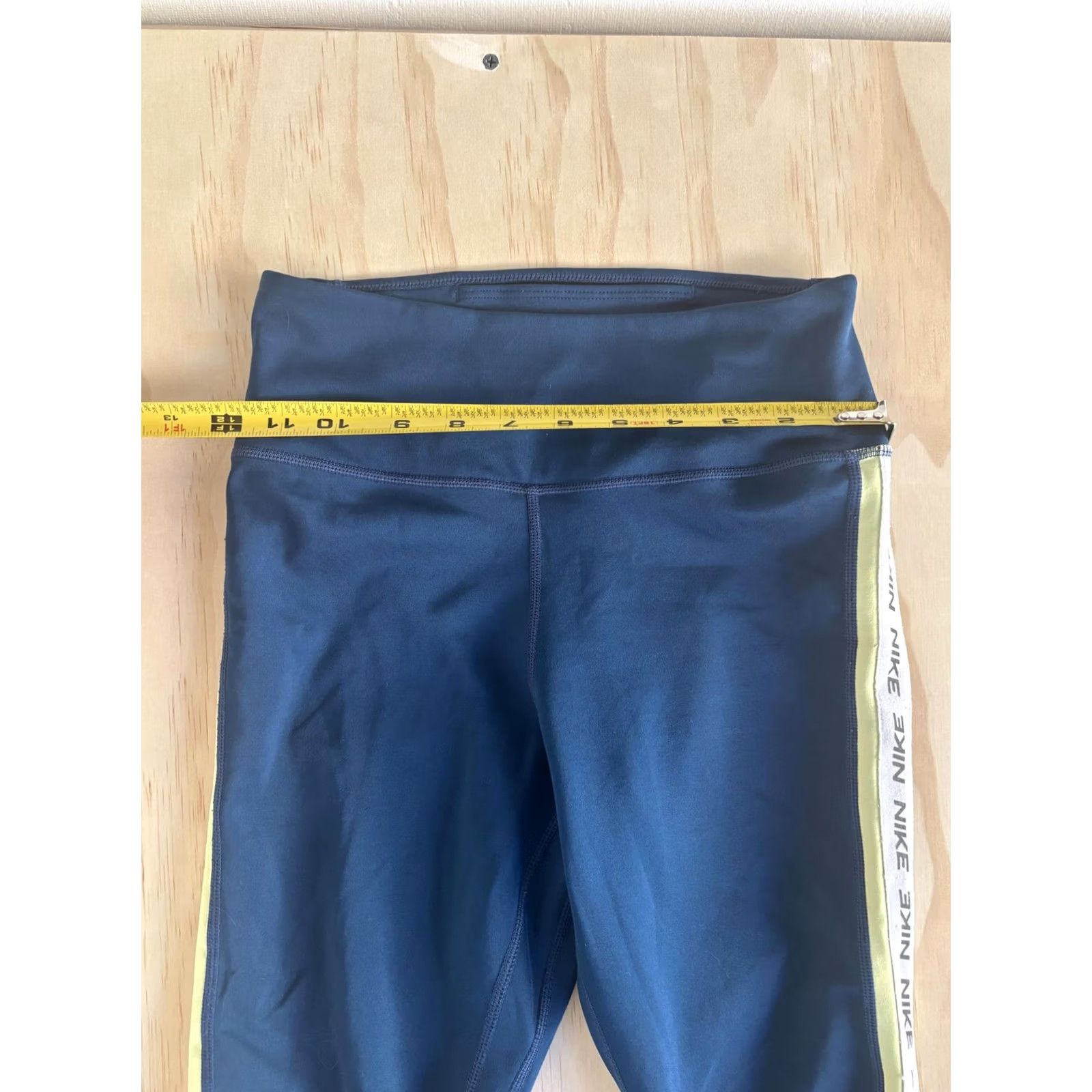 Nike Nike Leggings Womens Small Blue Side Stripe Ankle Yoga Running Athletic Gym Size 28" / US 6 / IT 42 - 3 Thumbnail
