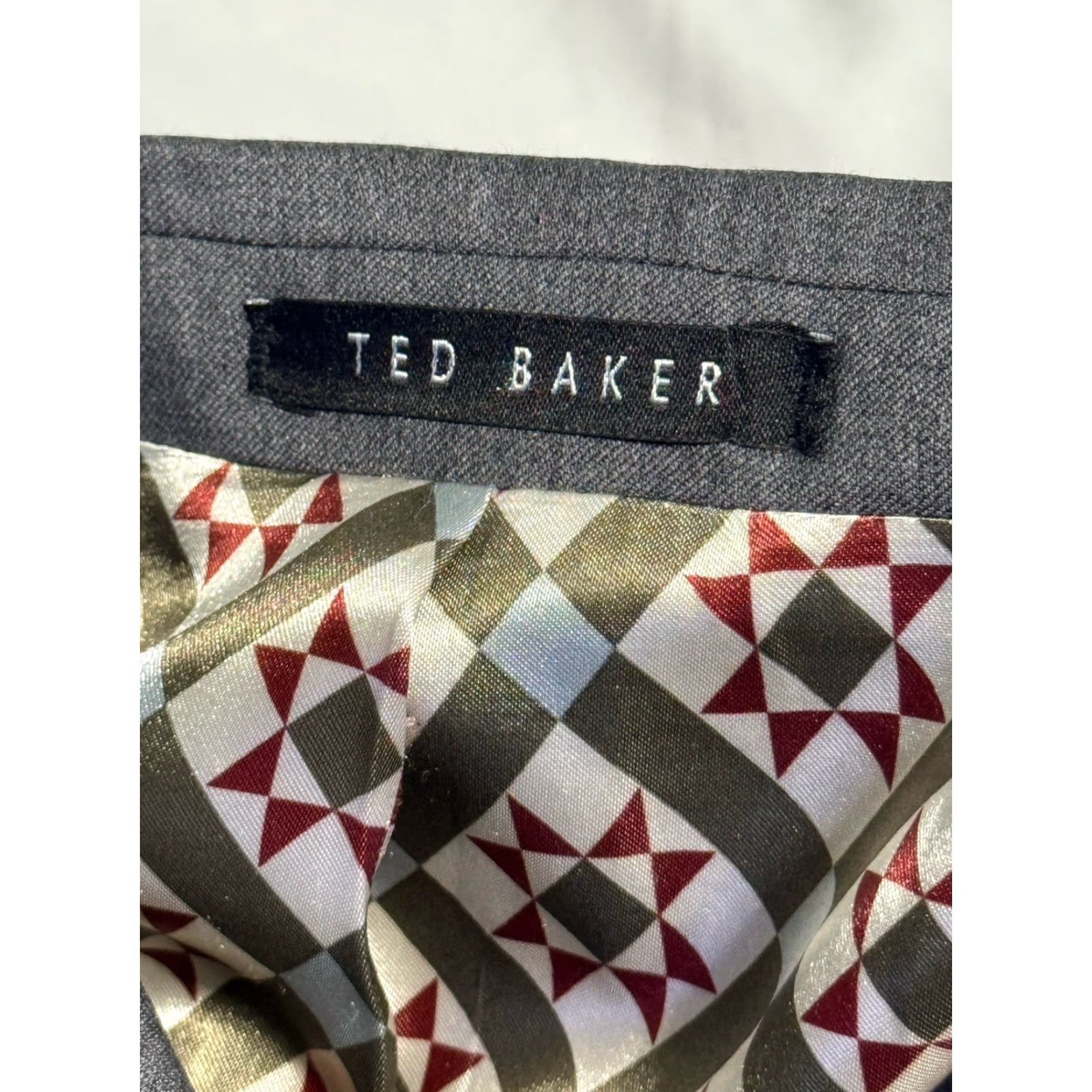 Ted Baker Ted Baker London Blazer Mens 44R Gray Wool Sport Coat Modern Fit Jacket Size 44R - 7 Thumbnail