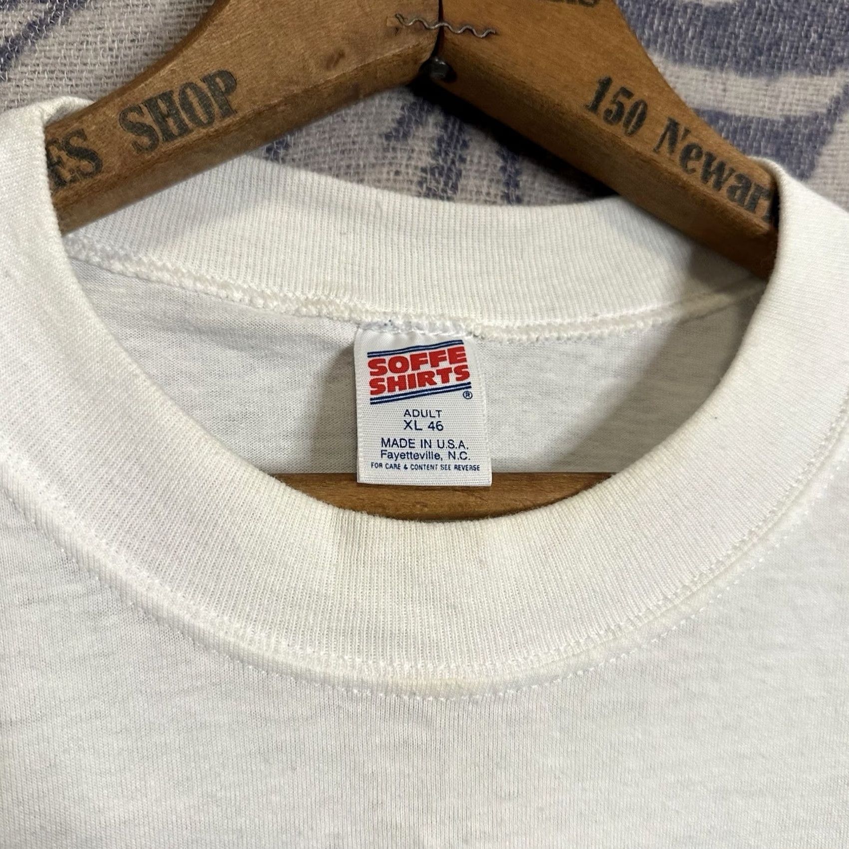 Soffe VINTAGE 1990s SoHo SoNo Graphic T White T Shirt Soffe Adult XL USA 50/50 Art Shirt Mens XL White Graphic 90s Art Size US XL / EU 56 / 4 - 3 Thumbnail