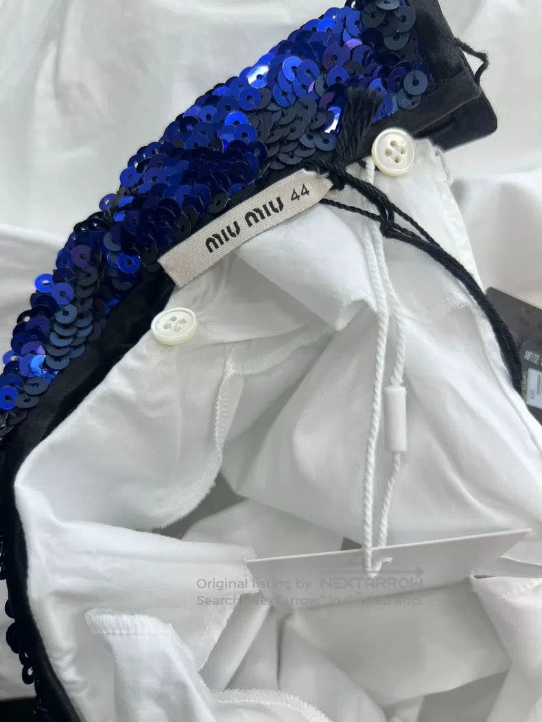 Miu Miu Miu Miu 44 Sequined doll collar dress Size XL / US 12-14 / IT 48-50 - 3 Thumbnail