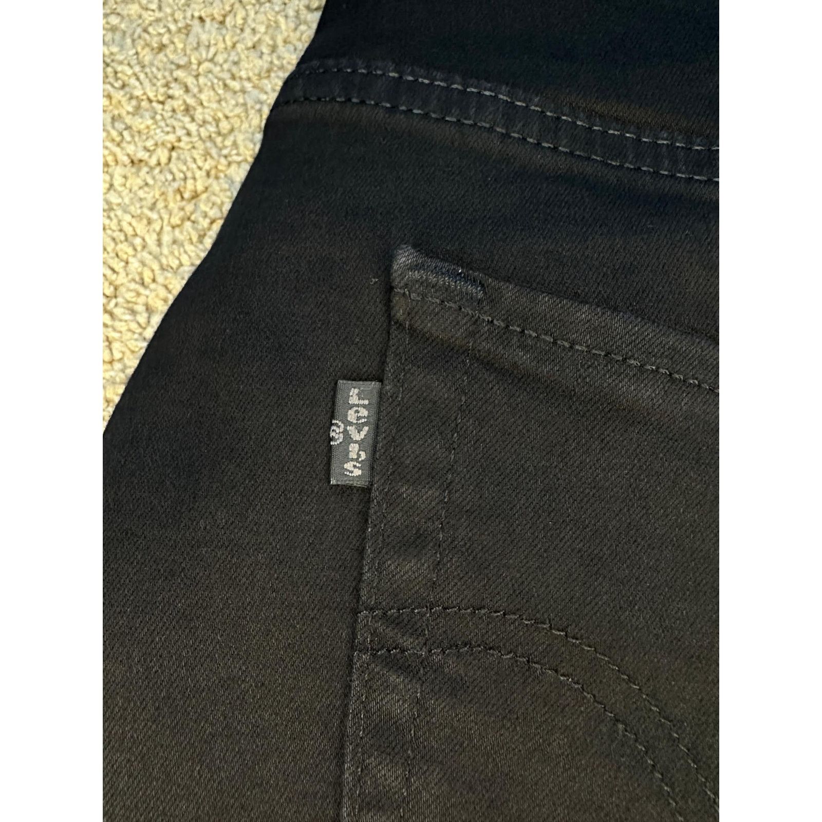 Levi's NWT Levi's Classic Straight Jeans Black Women's Size 22 Size 22" - 7 Thumbnail