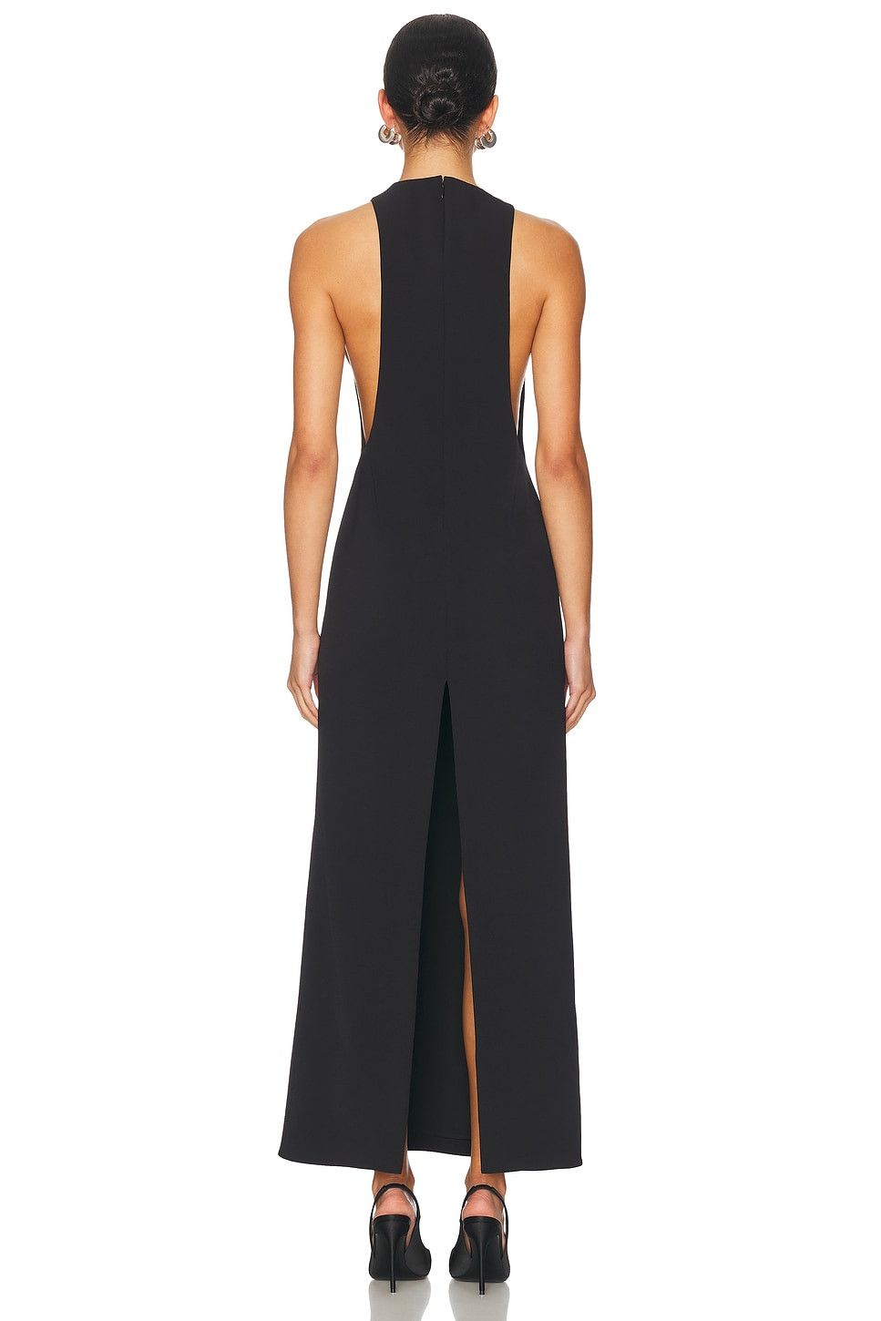 Amiri o1s1wg110526 Mock Neck Maxi Dress in Black Size M / US 6-8 / IT 42-44 - 3 Thumbnail