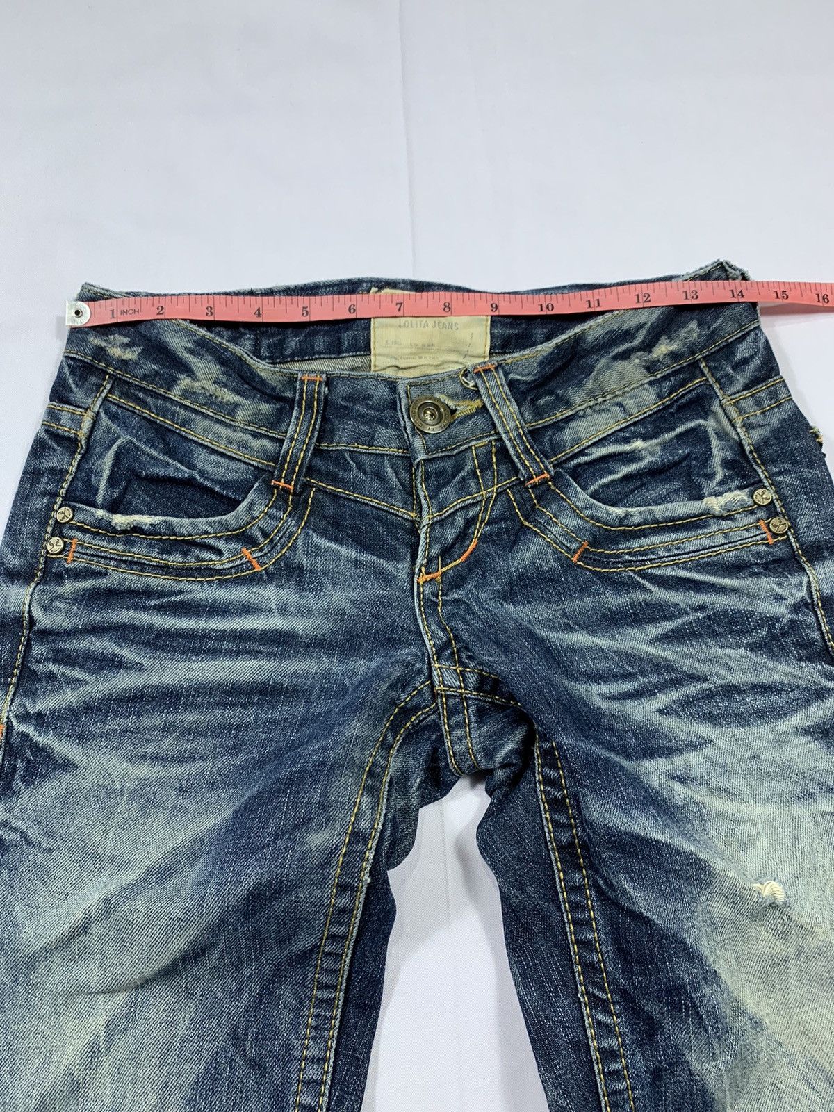 Other Sick Lolita Jeans Distressed Flared Denim pants Size US 27 - 11 Thumbnail