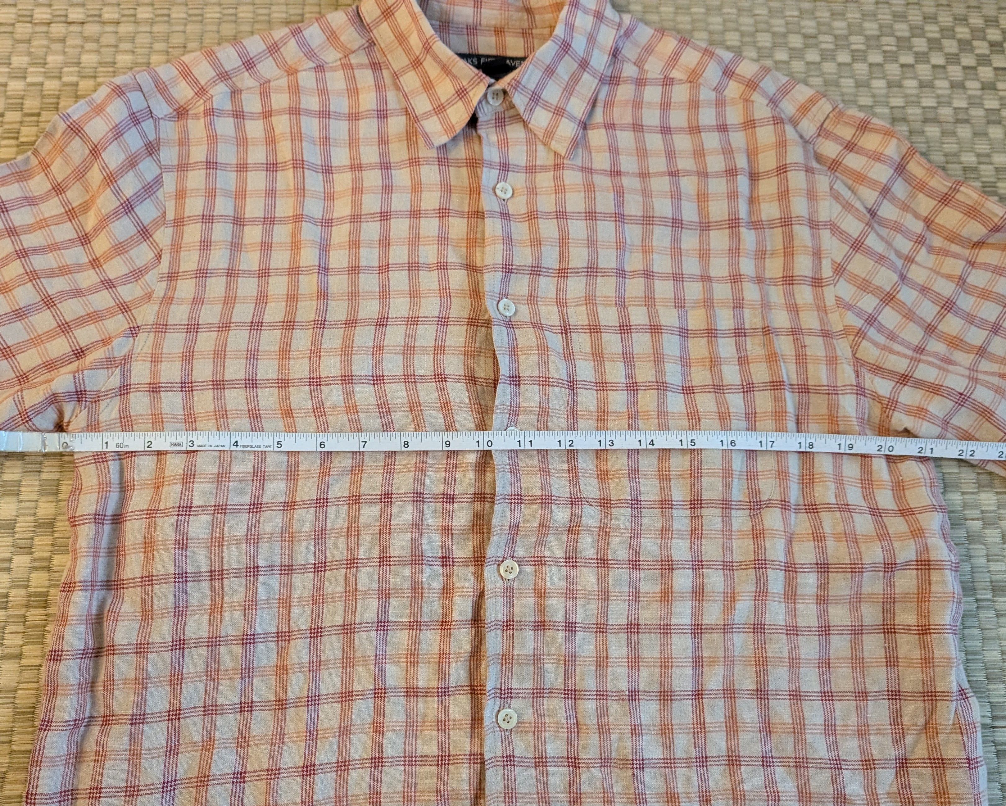Saks Fifth Avenue Saks Fifth Avenue 100% Linen Short Sleeve Button Up Shirt Size US M / EU 48-50 / 2 - 5 Thumbnail
