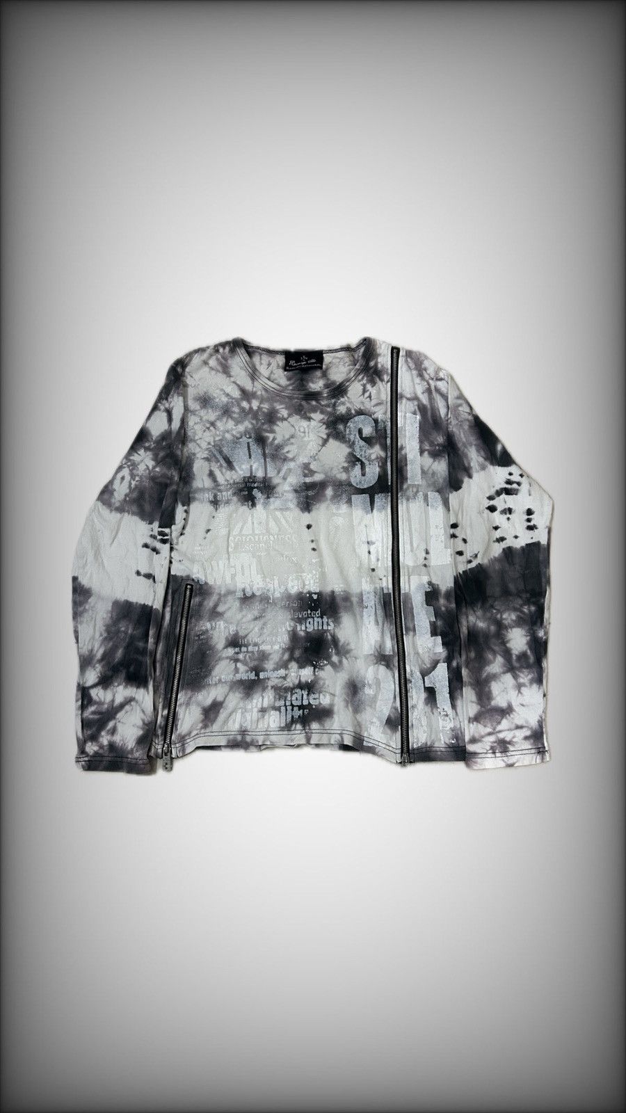 BERNINGS SHO Bernings Sho Acid wash Poem with Zipper Longsleeve Size US M / EU 48-50 / 2 - 1 Thumbnail