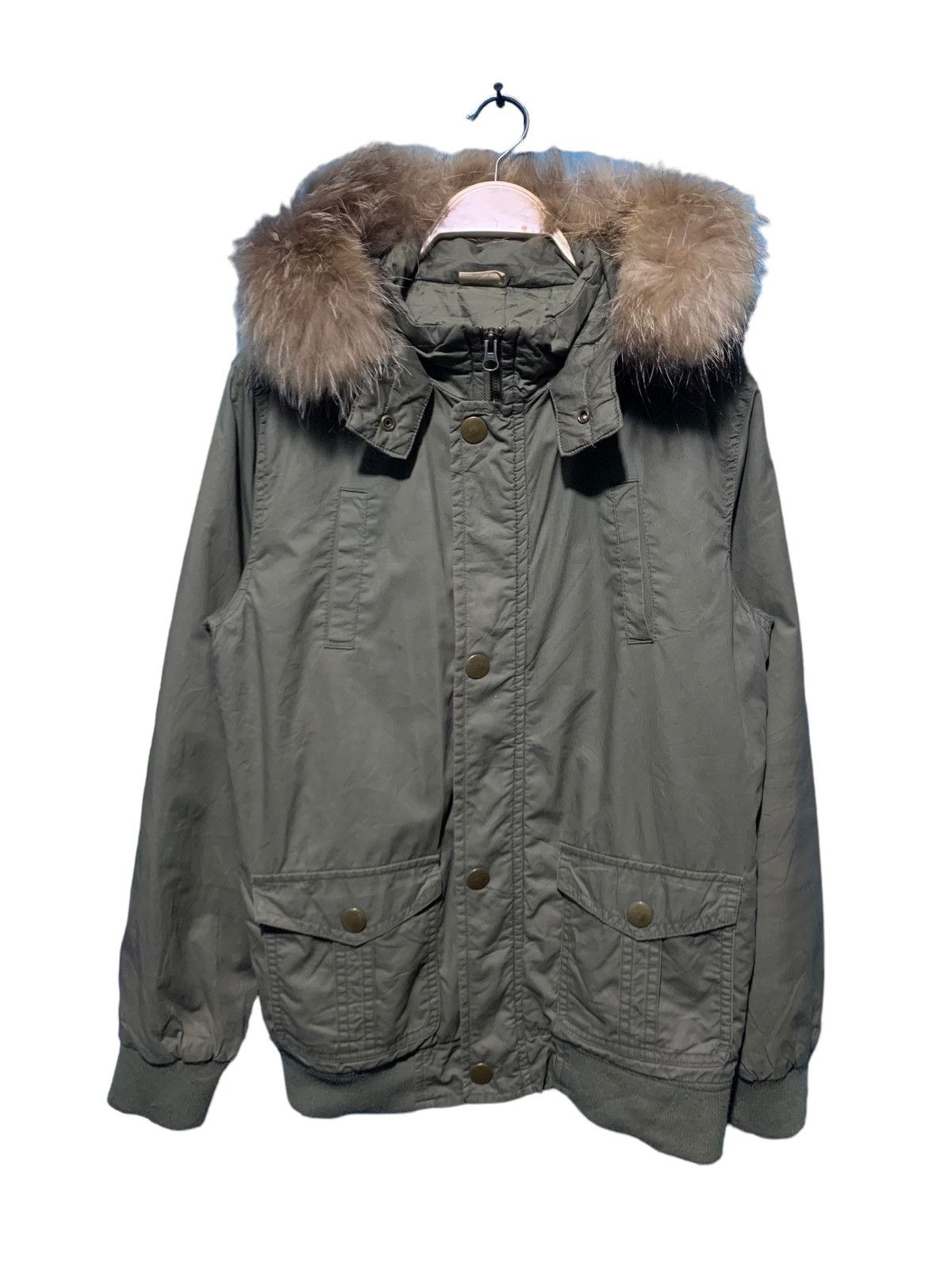 If Six Was Nine × Japanese Brand × Le Grande Bleu (L.G.B.) 1990s Blue moon blue poem fur hoodie military jacket Size US M / EU 48-50 / 2 - 10 Thumbnail
