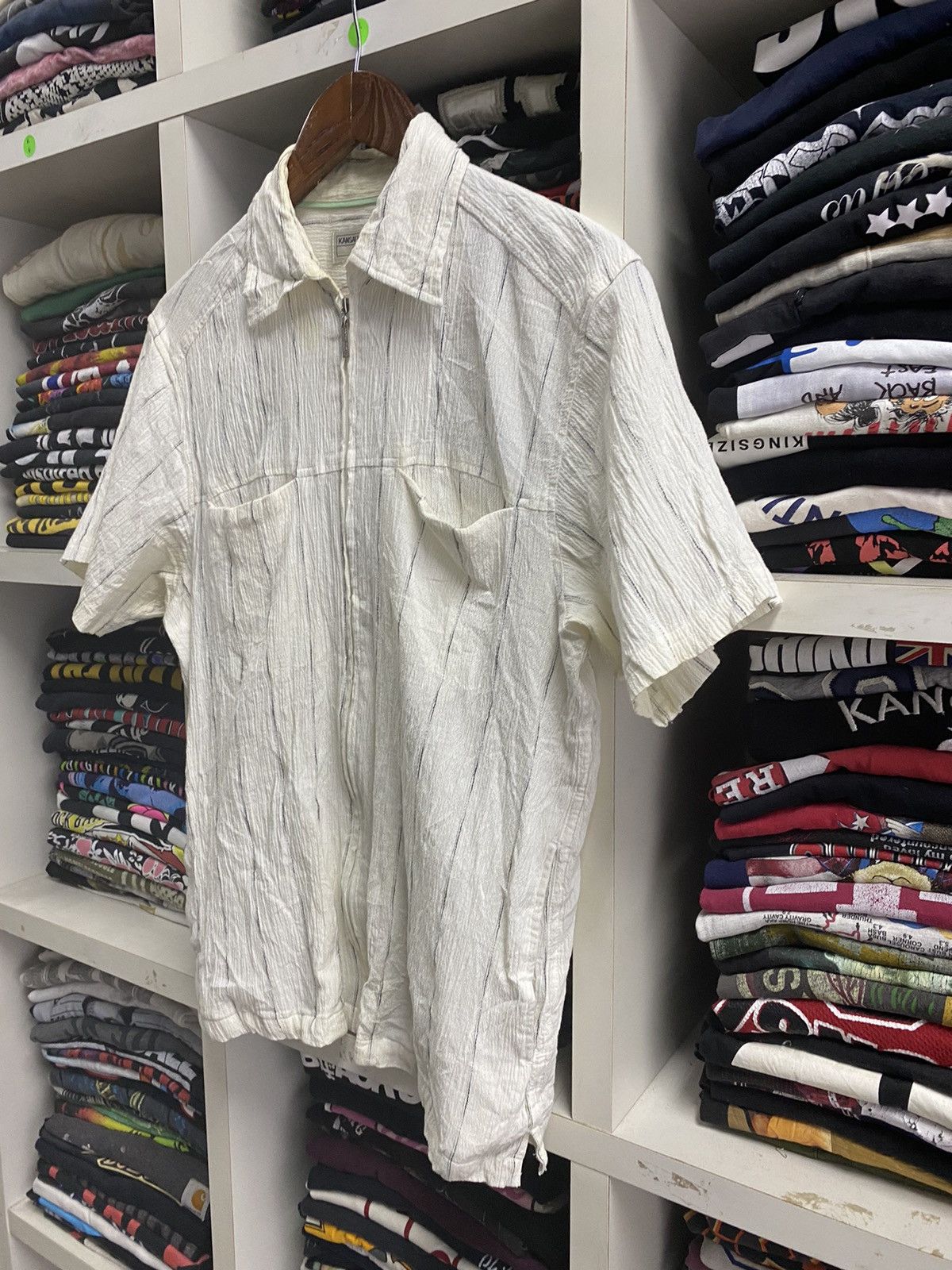 Designer × Kansai Yamamoto × Vintage Vintage Kansai Yamamoto Zipper Shirt Size US M / EU 48-50 / 2 - 3 Thumbnail