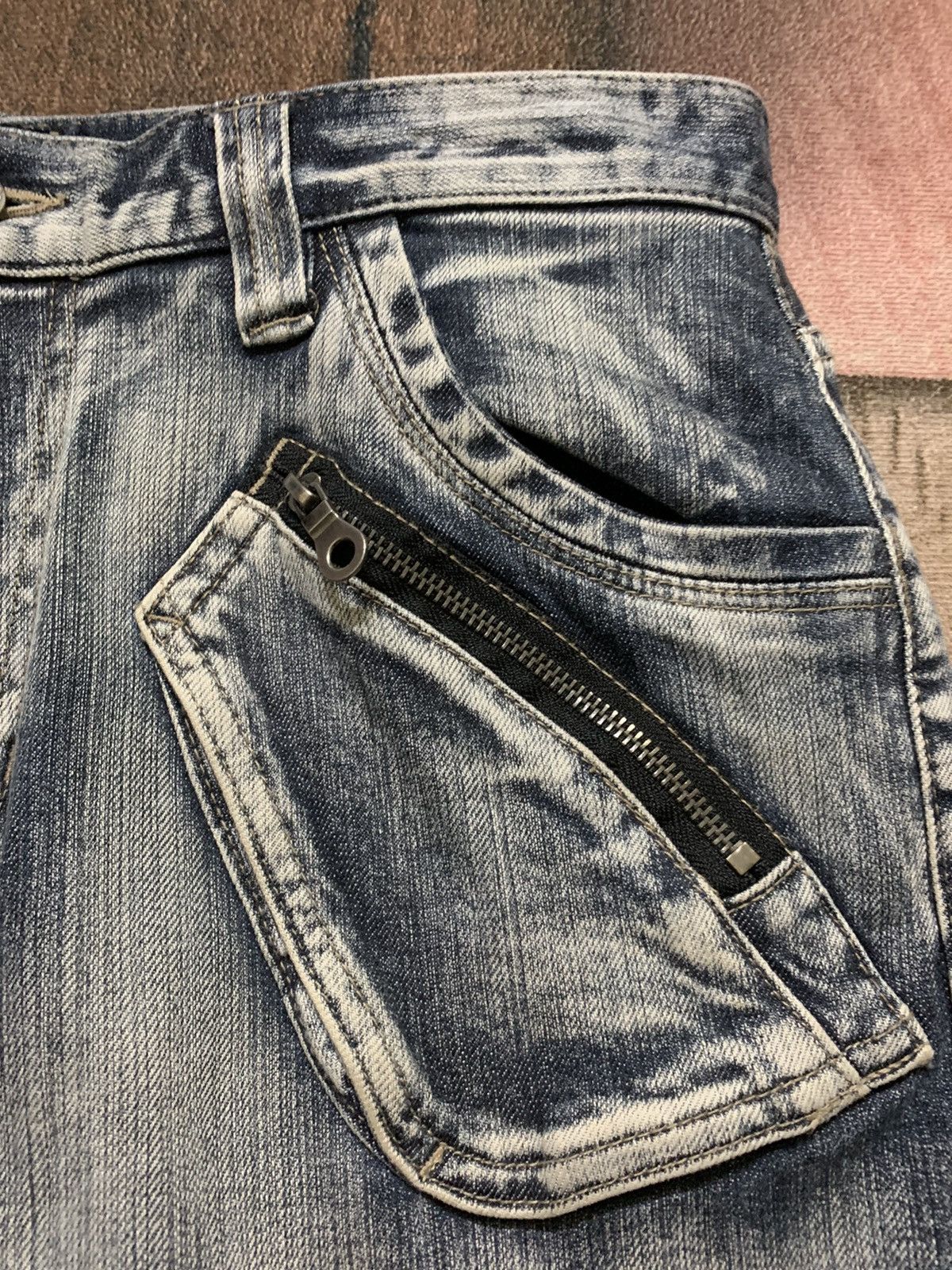 PPFM PPFM twist curve biker jeans multipocket punk goth washed Size US 31 - 11 Thumbnail