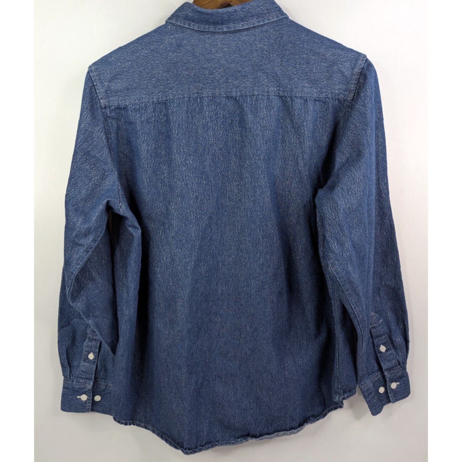 Disney Disney Mickey Mouse Button-Up Denim Shirt Womens XL Christmas Glitter Embroidered Blue Cotton Blend Button Closure Ladies Holiday Christmas Theme Size XL / US 12-14 / IT 48-50 - 6 Thumbnail