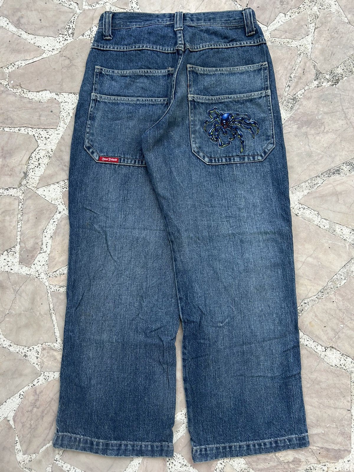 JNCO Jnco Tribal Vintage Spider Wide Leg Denim Blue Size US 30 / EU 46 - 1 Thumbnail
