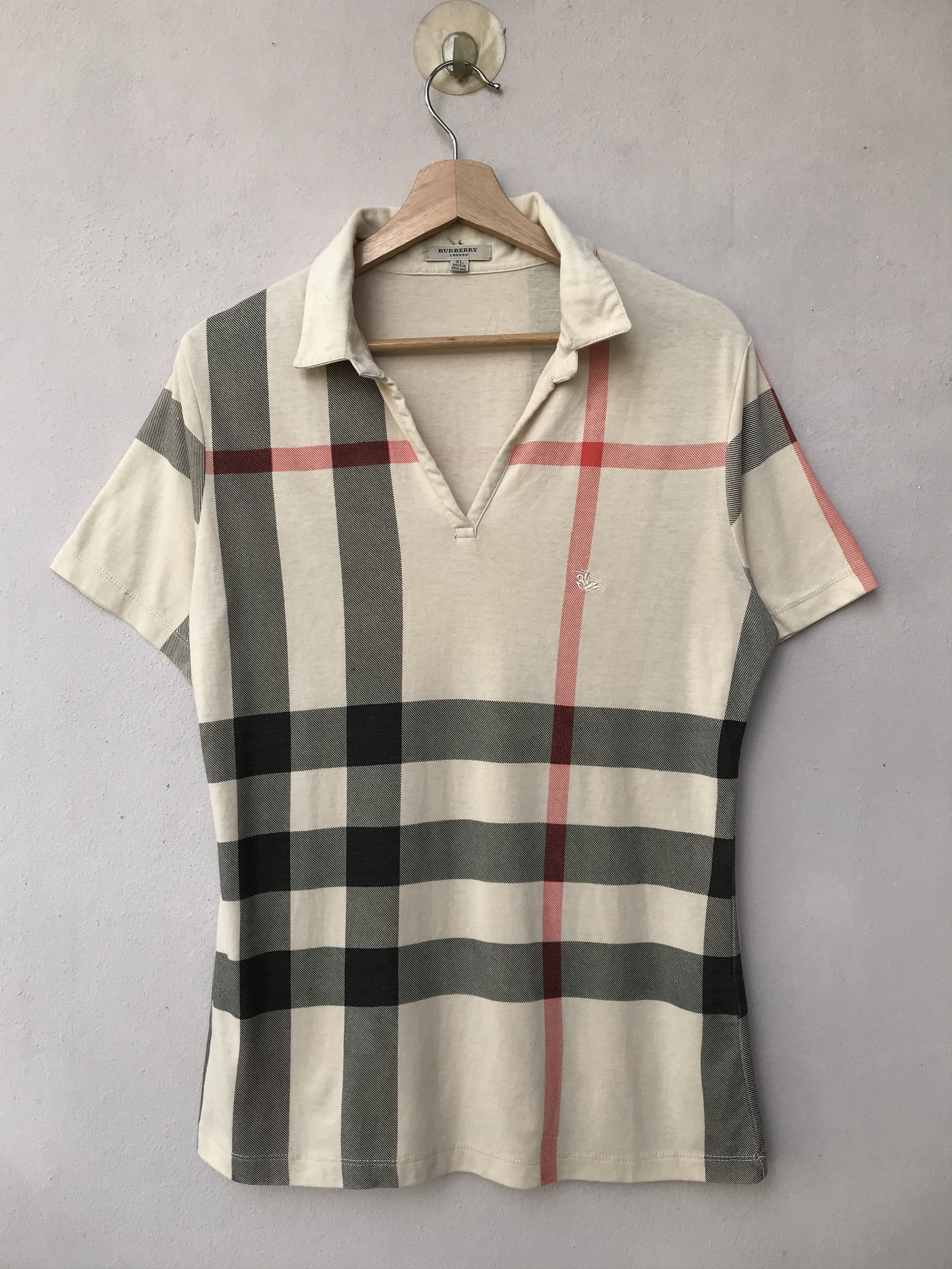 Burberry Vintage Burberry Nova Check Checkered Polo Tee Size XL / US 12-14 / IT 48-50 - 2 Thumbnail