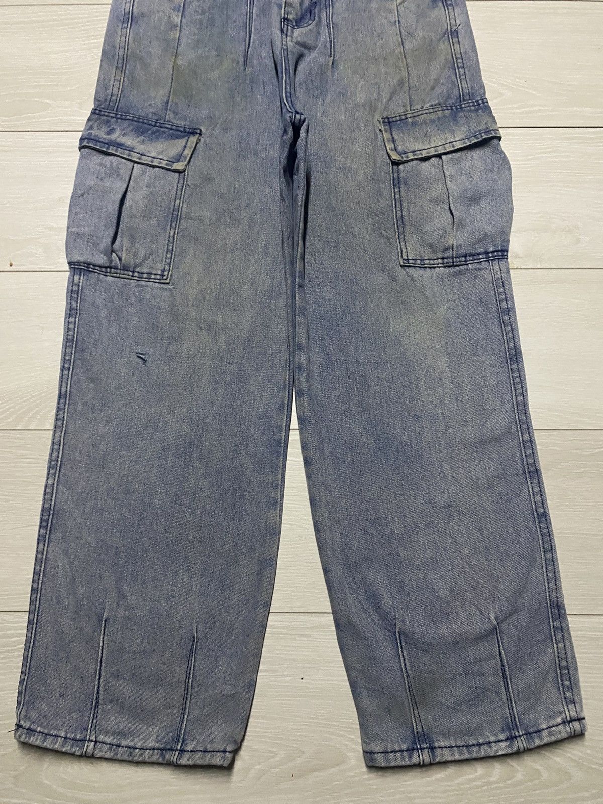 Bleach Vintage Japanese Brand Cargo Bleach Baggy Pants Size US 33 - 5 Thumbnail