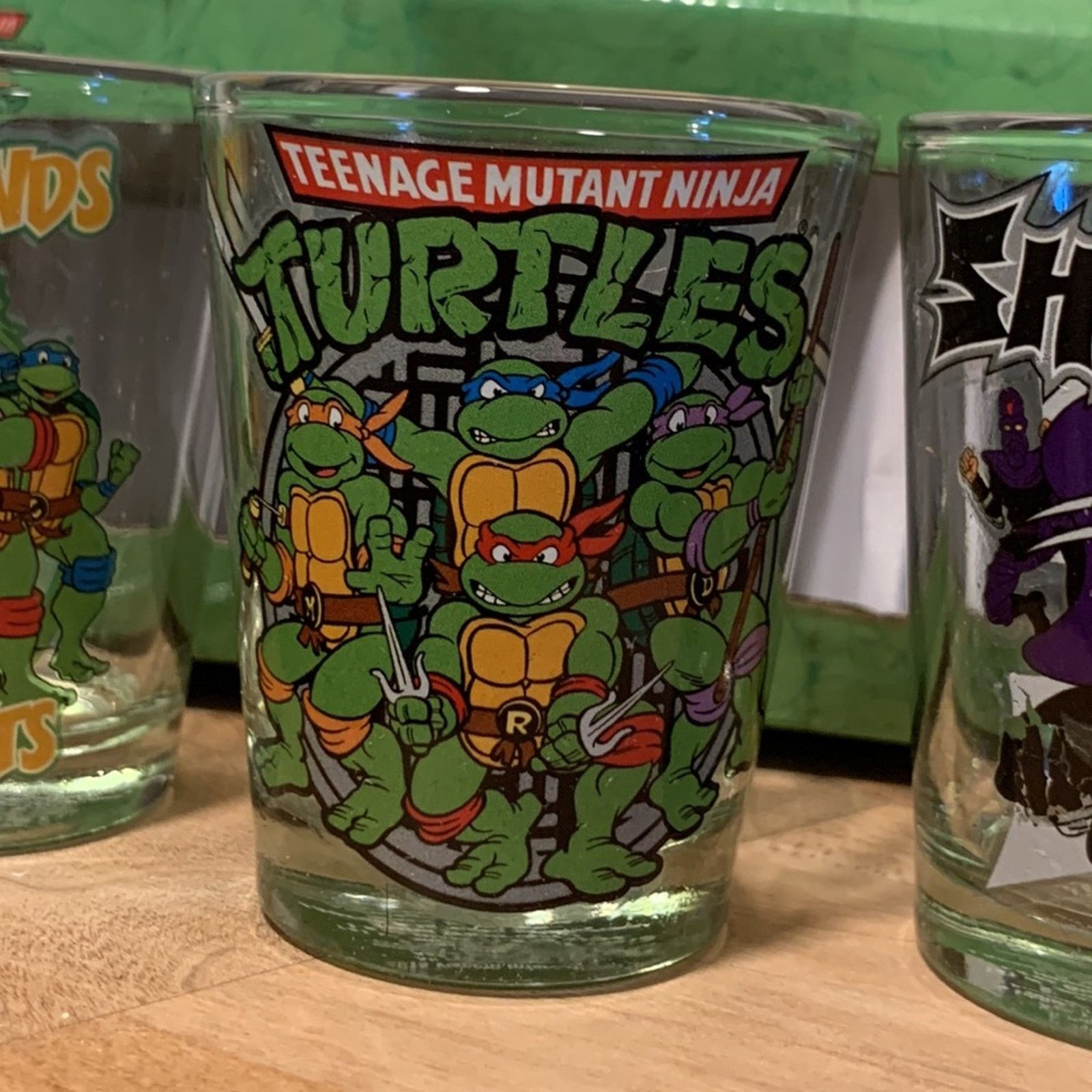 Vintage BNIB 2015 4 Teenage Mutant Ninja Turtle shot glasses Size ONE SIZE - 3 Thumbnail