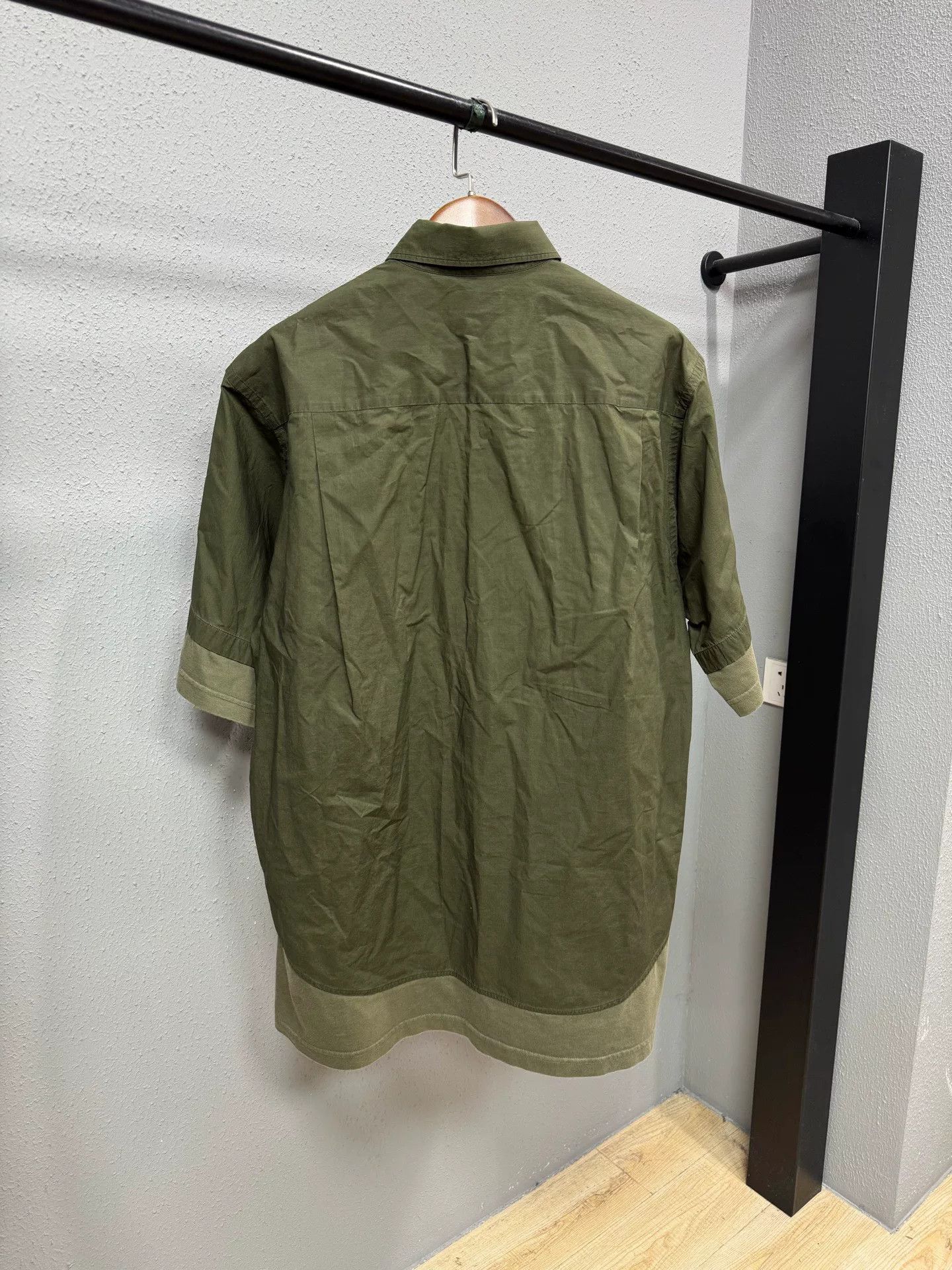 Balenciaga balenciaga army green patchwork shirt Size US M / EU 48-50 / 2 - 2 Thumbnail