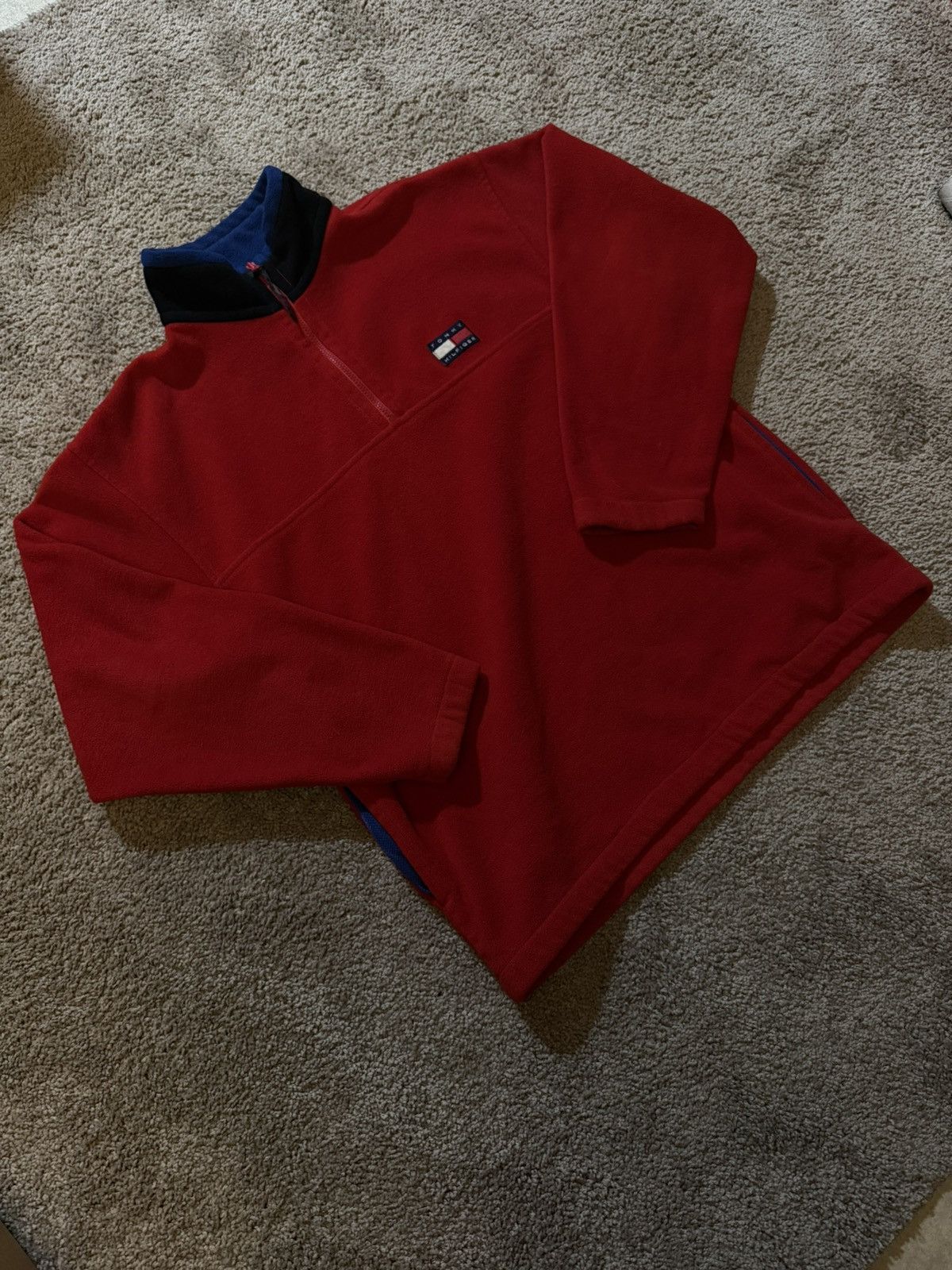 Tommy Hilfiger × Vintage 3/4 Tommy Hilfiger Fleece Size US S / EU 44-46 / 1 - 1 Thumbnail