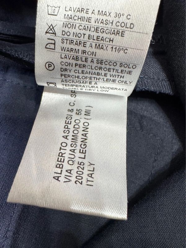 Aspesi Aspesi suit trousers pants 100% Linen navy size 44 Size 30" / US 8 / IT 44 - 12 Thumbnail