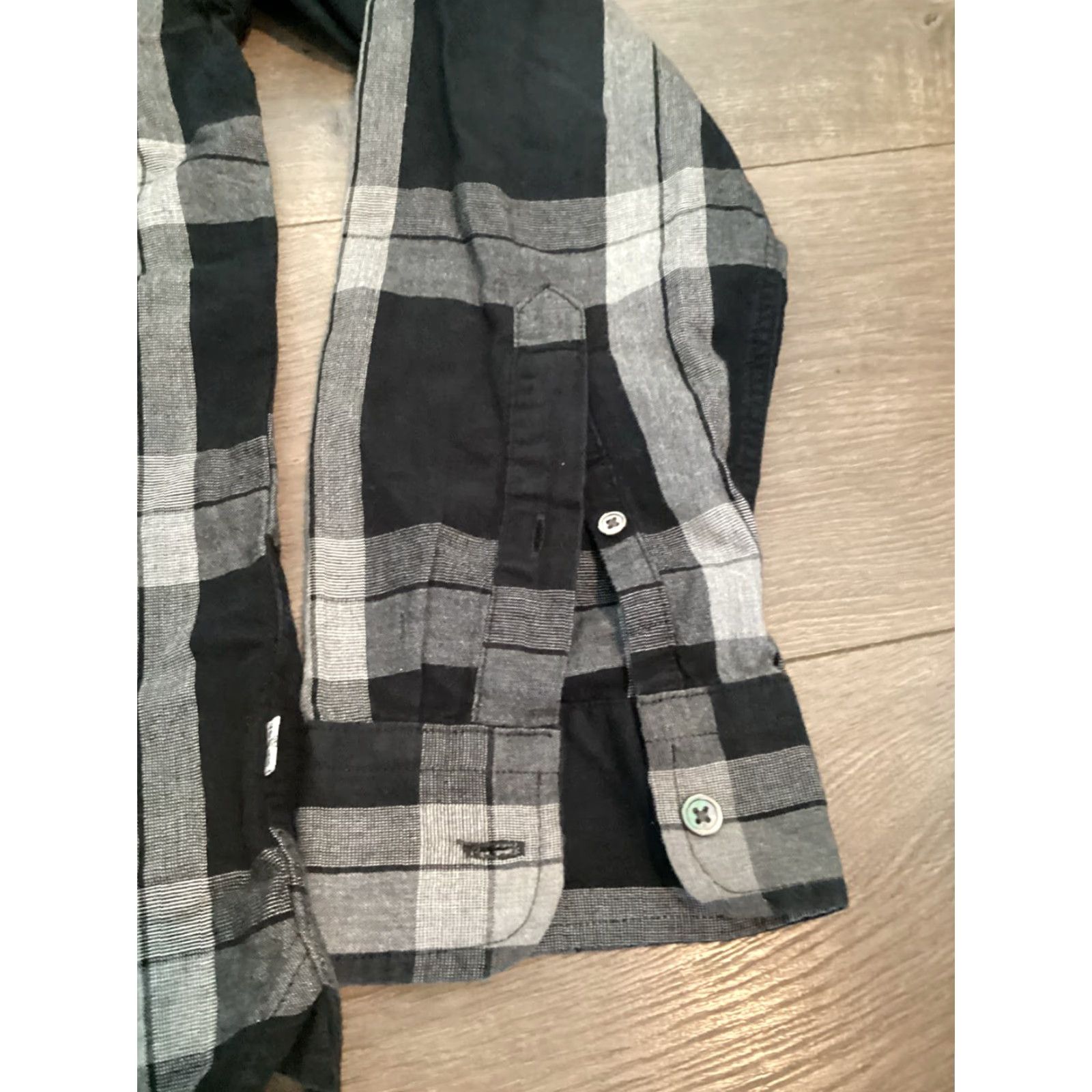 Levi's LEVIS Buffalo Plaid Button-Up Shirt XL Mens Black Gray White Long Sleeve Size US XL / EU 56 / 4 - 6 Thumbnail