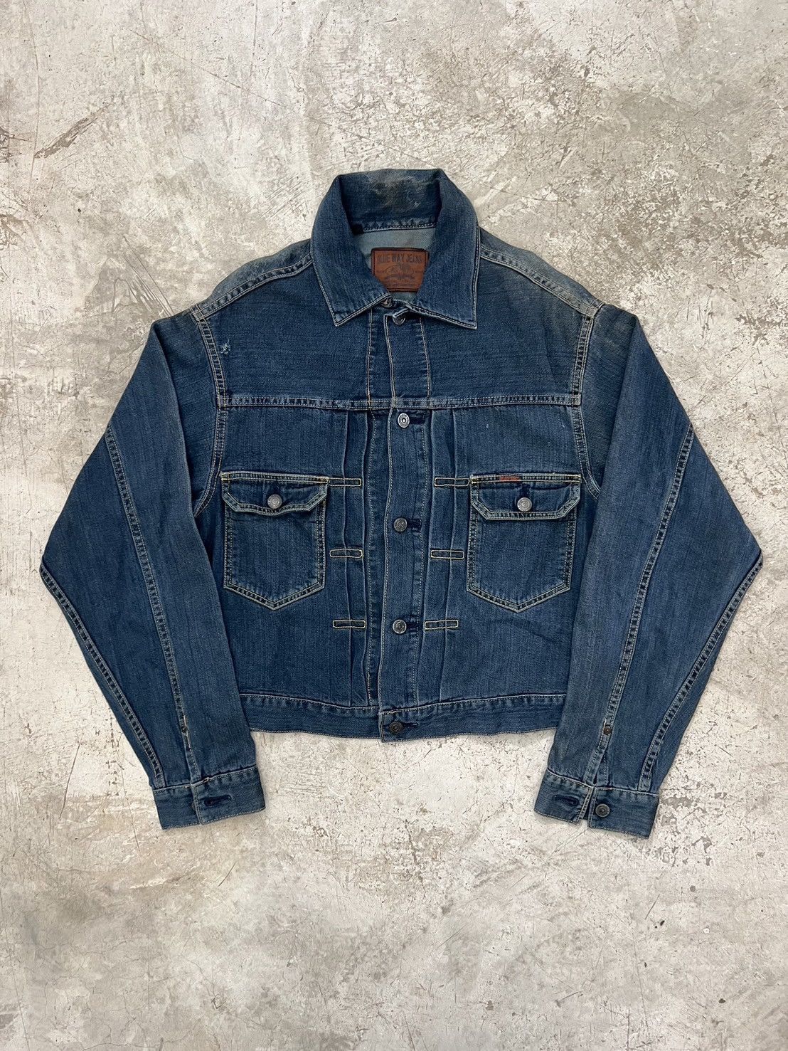 Vintage Vintage 90s Blue Way Denim Jackets Size US S / EU 44-46 / 1 - 2 Thumbnail