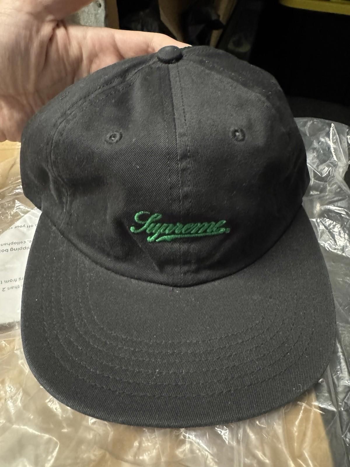 Number (N)ine × Supreme Supreme Number Nine 6 Panel Cap Black