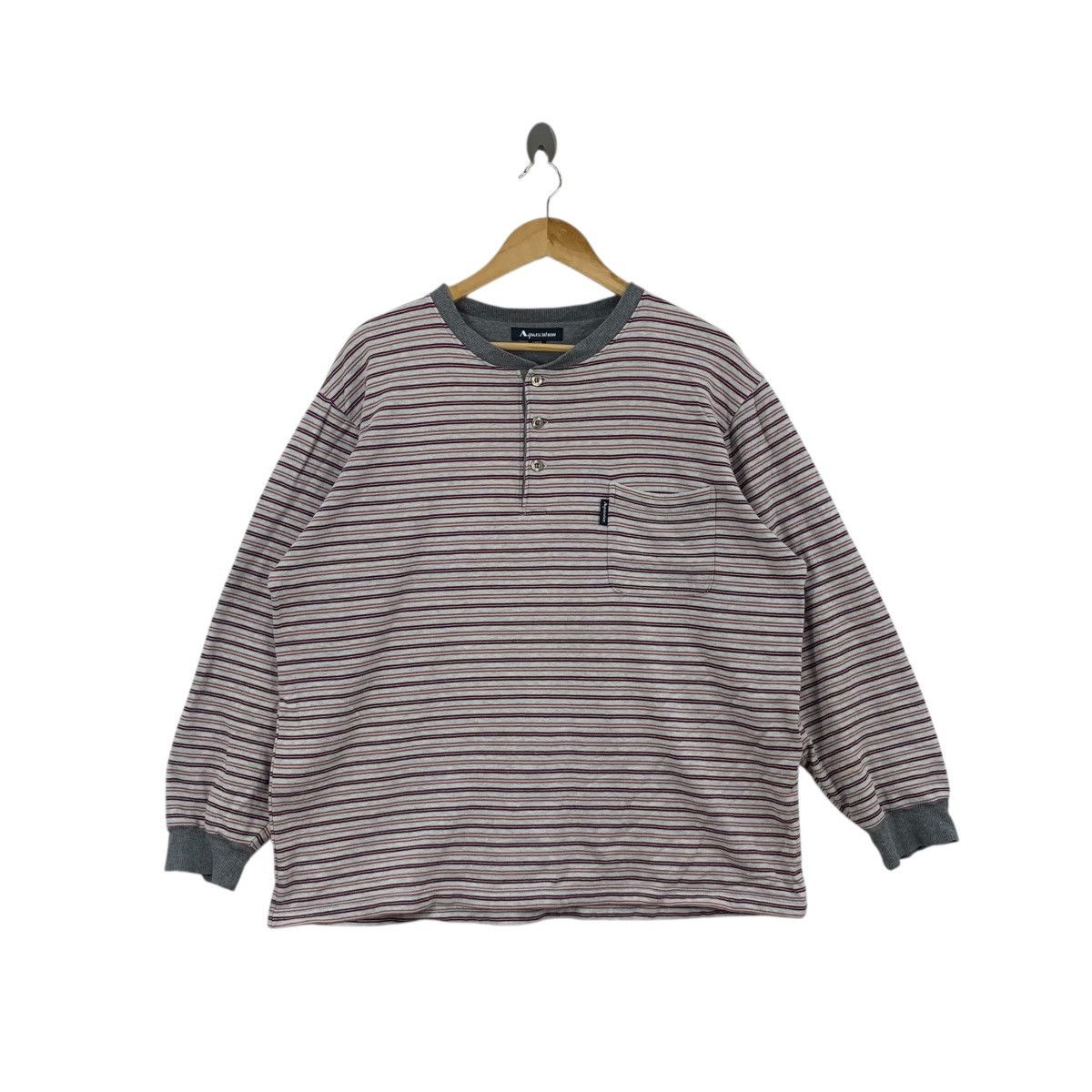 Aquascutum Vintage AQUASCUTUM LONDON Striped Baggy Sweatshirt Size XL / US 12-14 / IT 48-50 - 1 Thumbnail