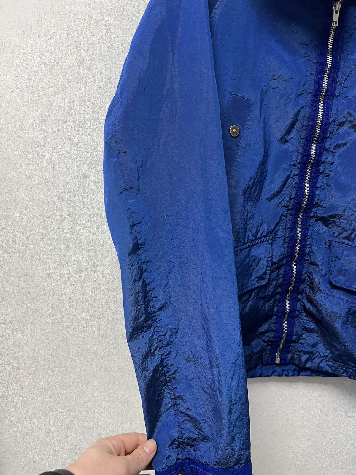 Stone Island Rare Vintage Stone Island Nylon Jacket Metal Blue Mens Size US L / EU 52-54 / 3 - 3 Thumbnail